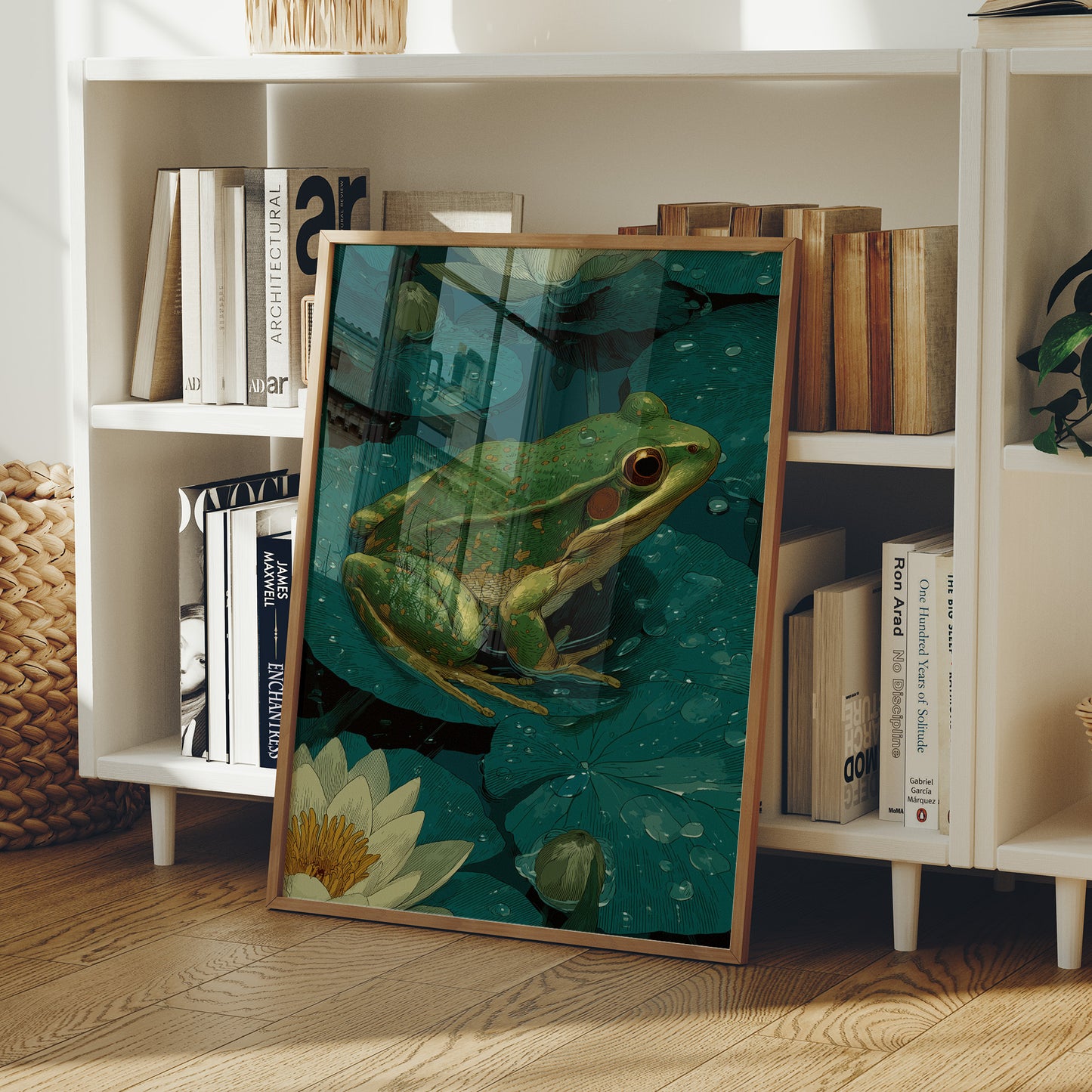 Frog Among the Lily Pads