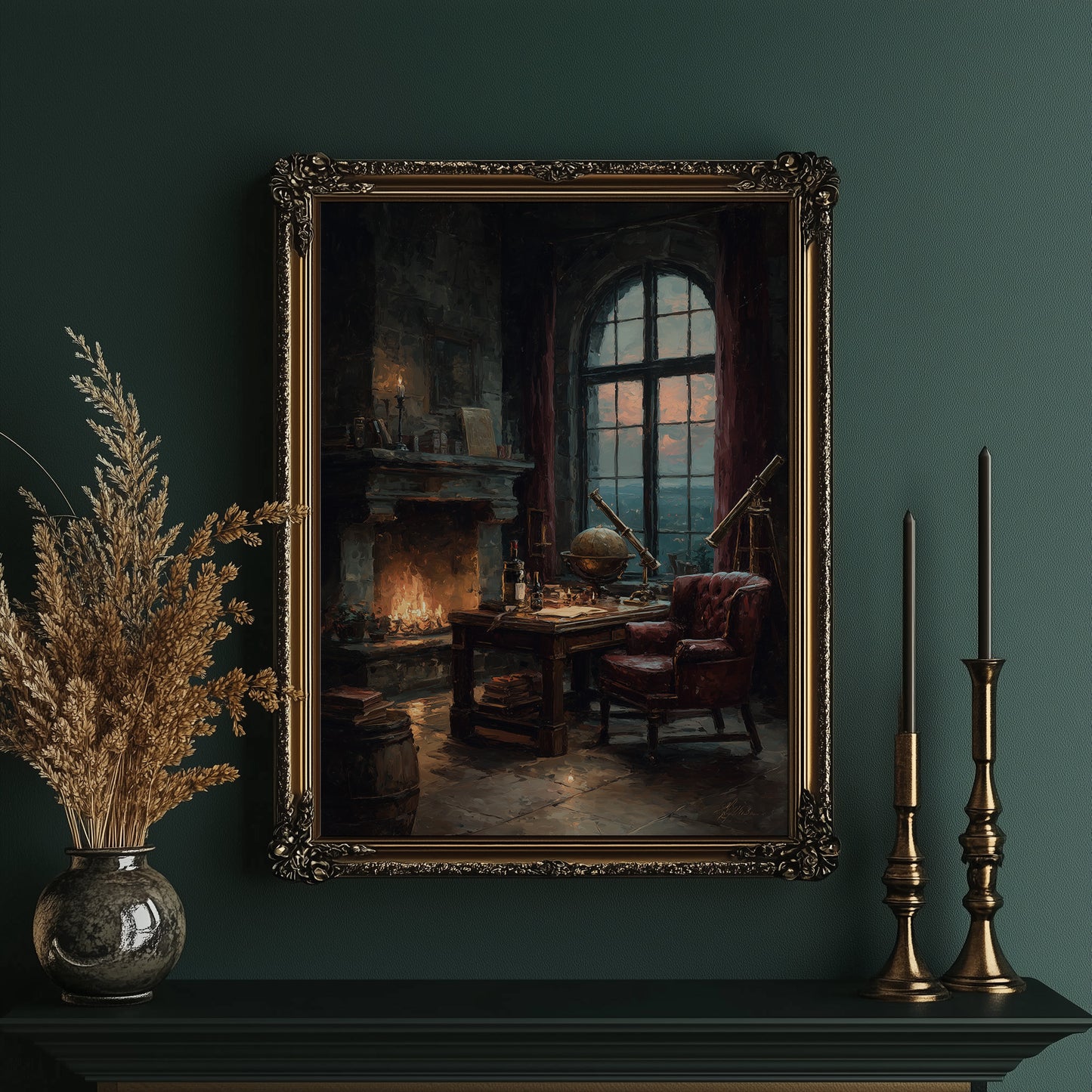 The Astronomer's Study at Dusk