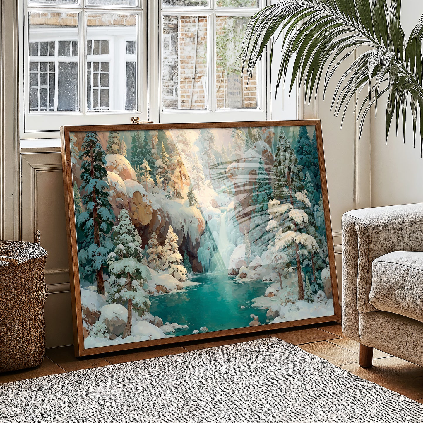 Frozen Falls in the Pines