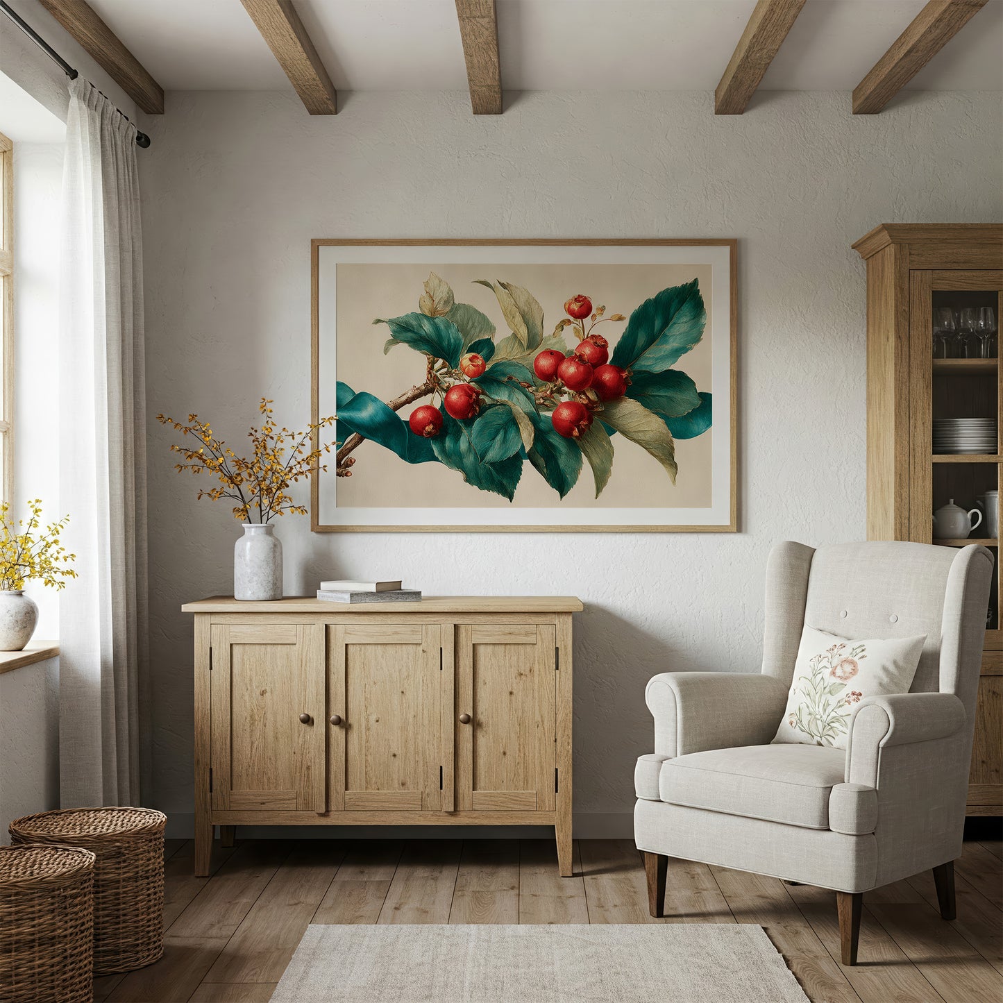 Winterberry Branch in Botanical Study