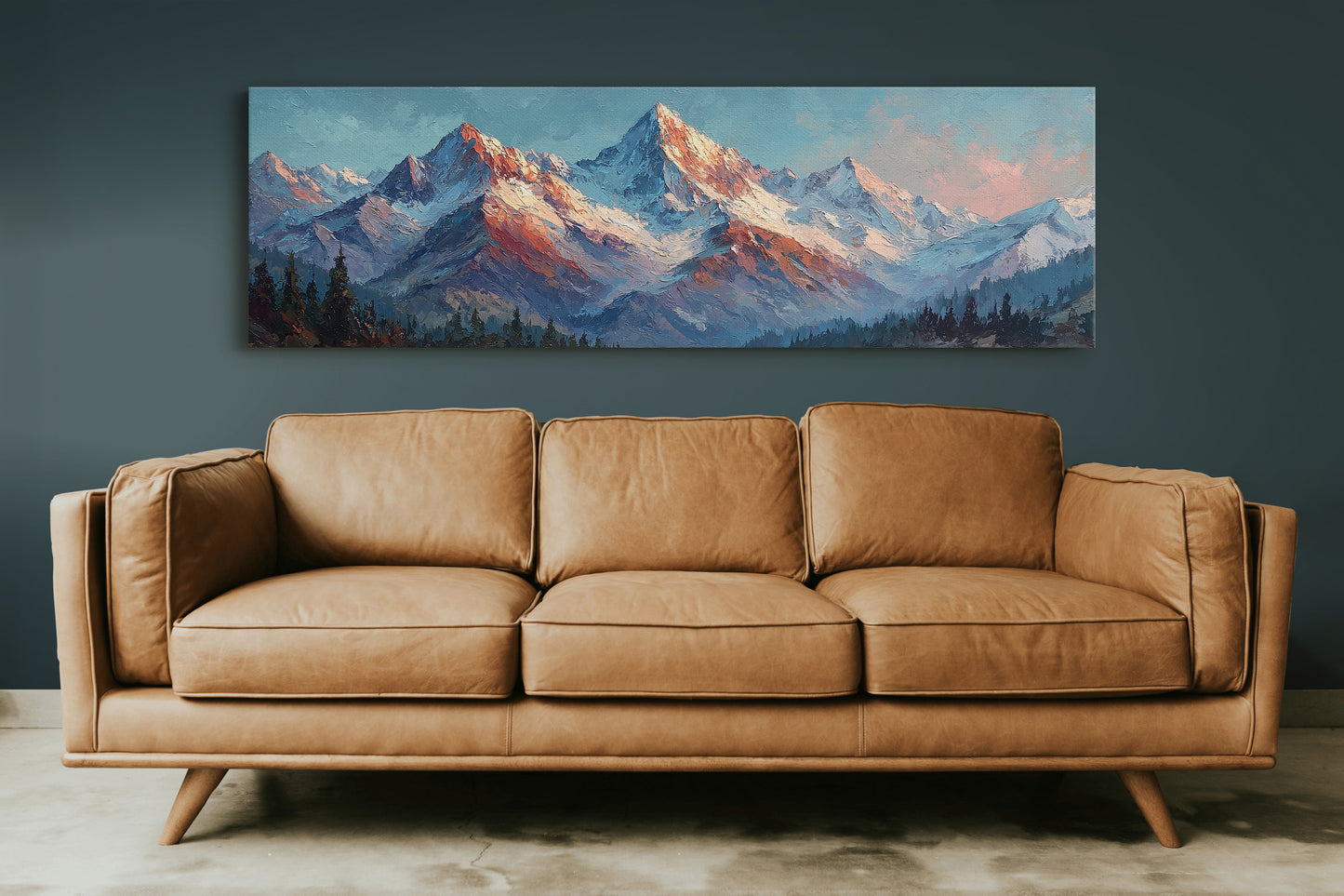 Crimson Light on Alpine Peaks