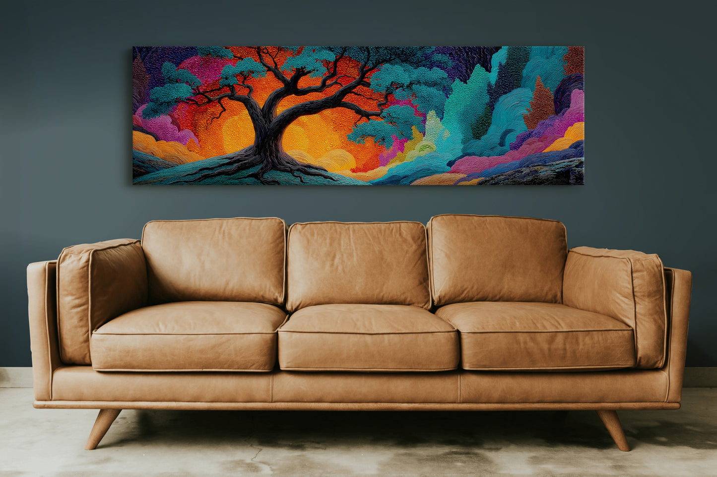Ember Sky Beneath the Ancient Oak