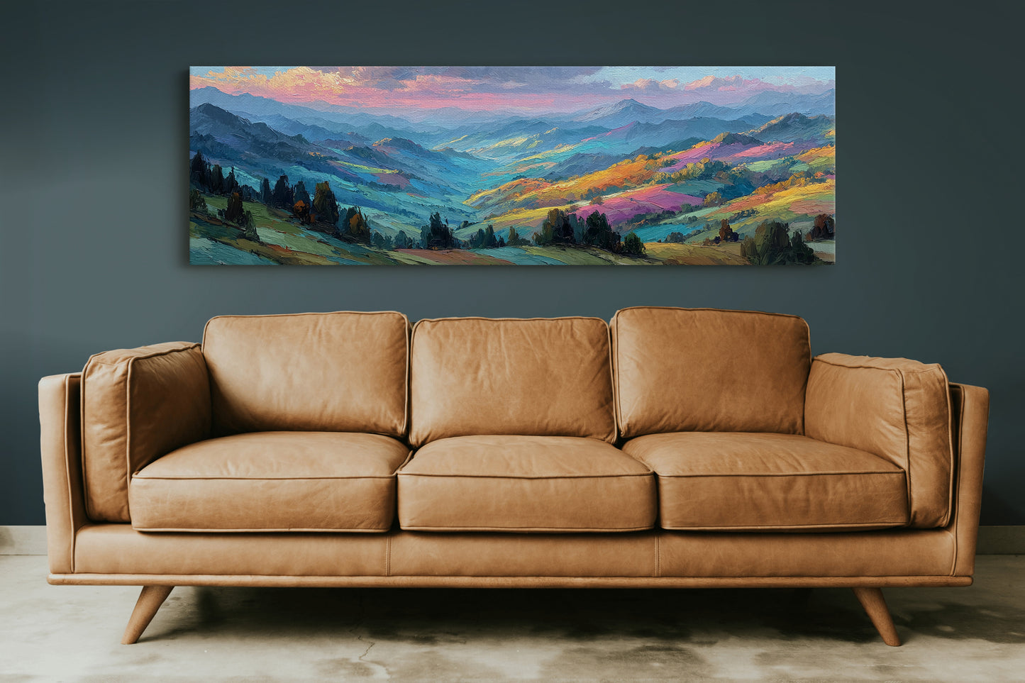 Hills Painted By The Setting Sun