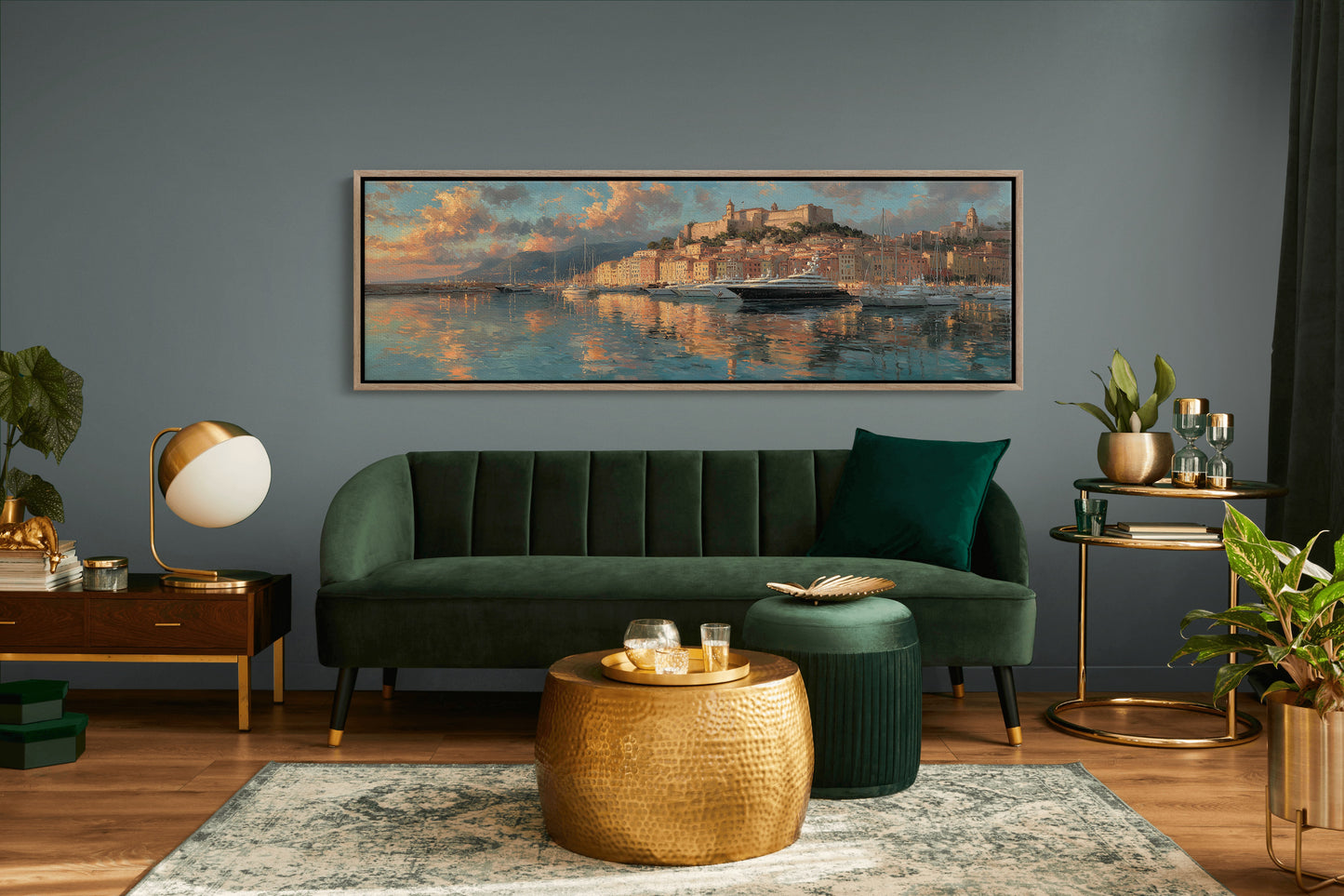 Golden Harbor at Mediterranean Sunset