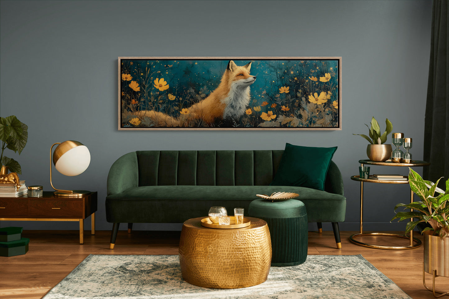 Enchanted Forest Fox and Wildflowers
