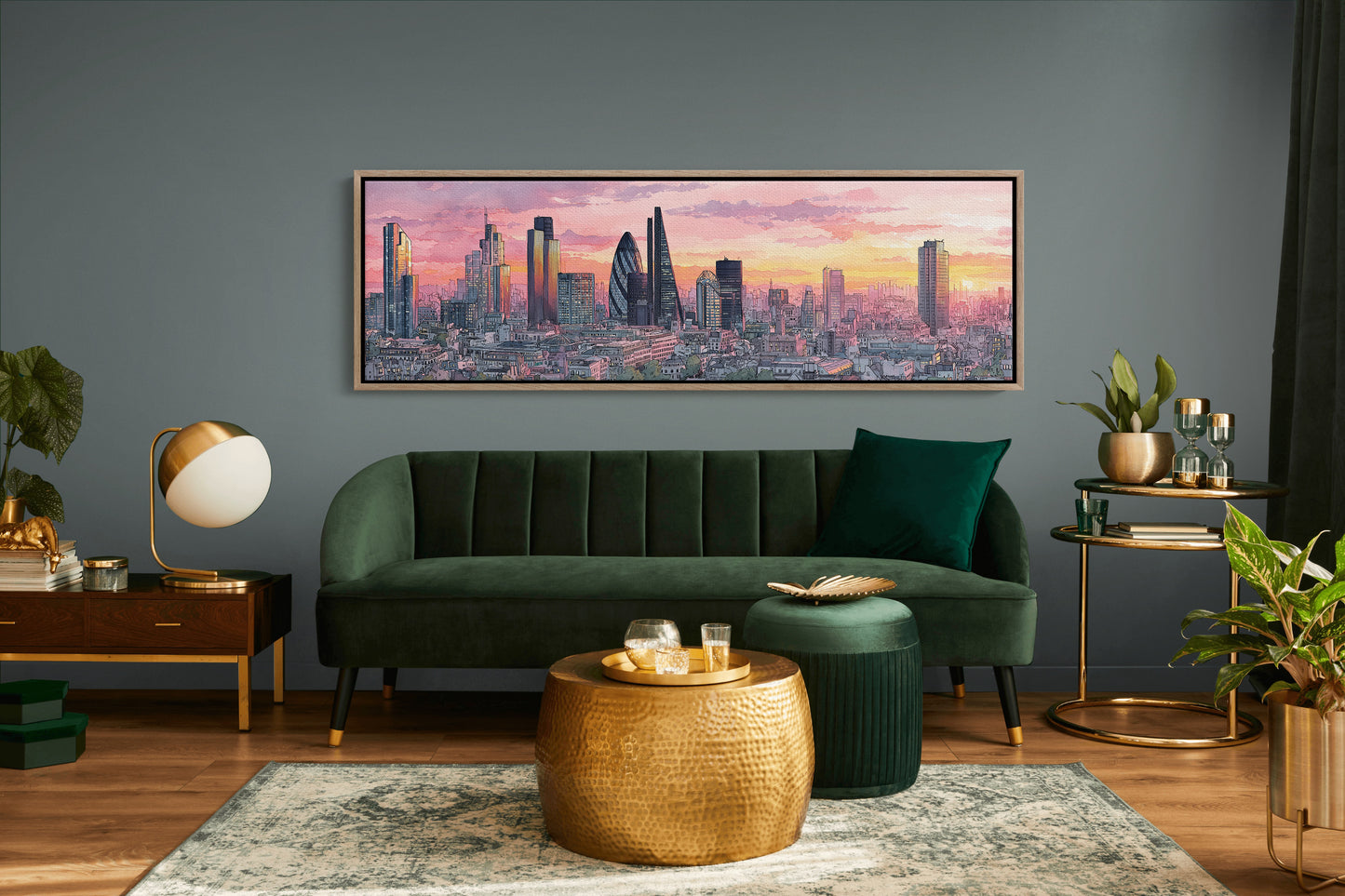 London Skyline In Sunset Glow
