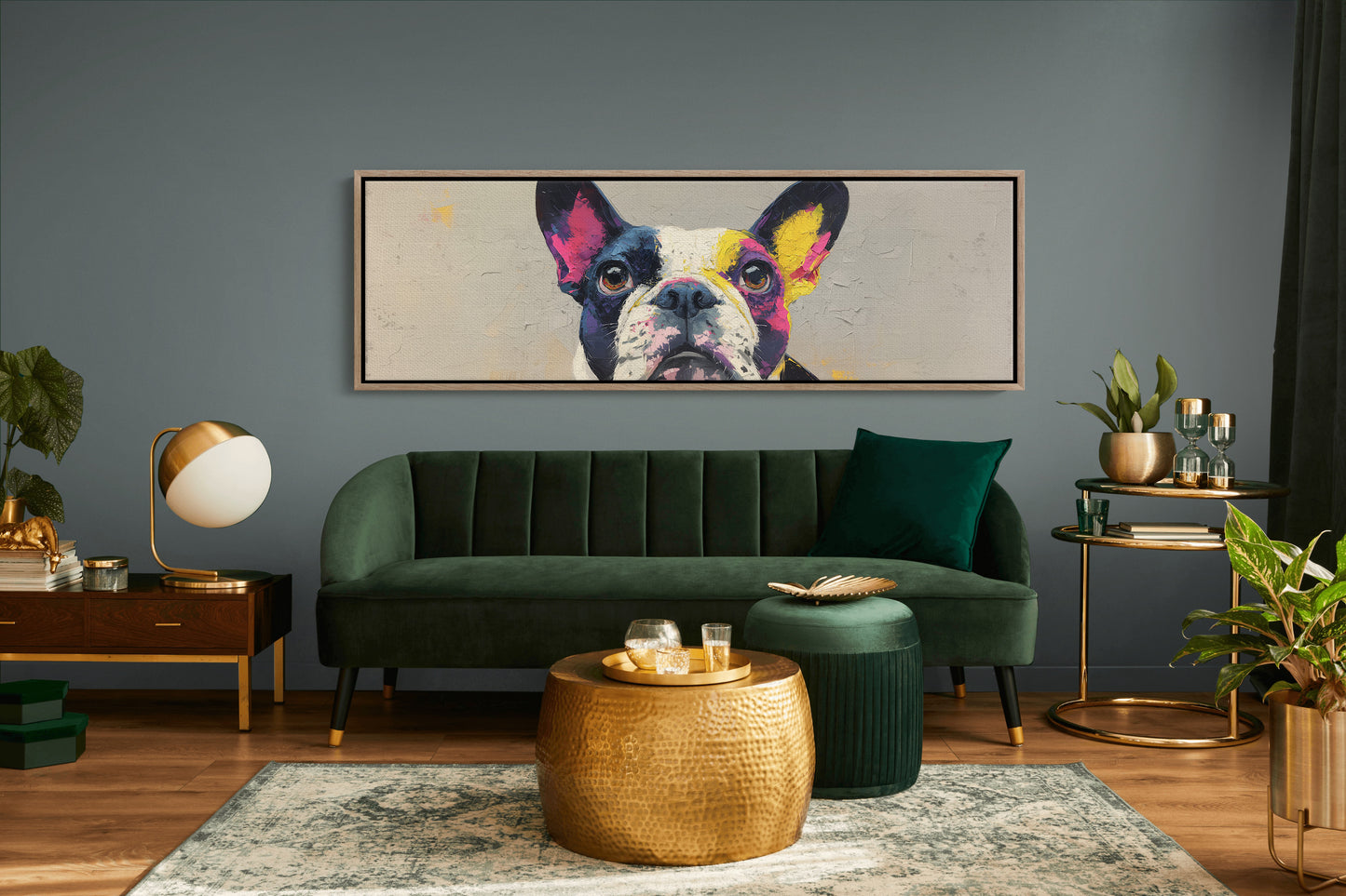 Color Burst Boston Terrier Portrait