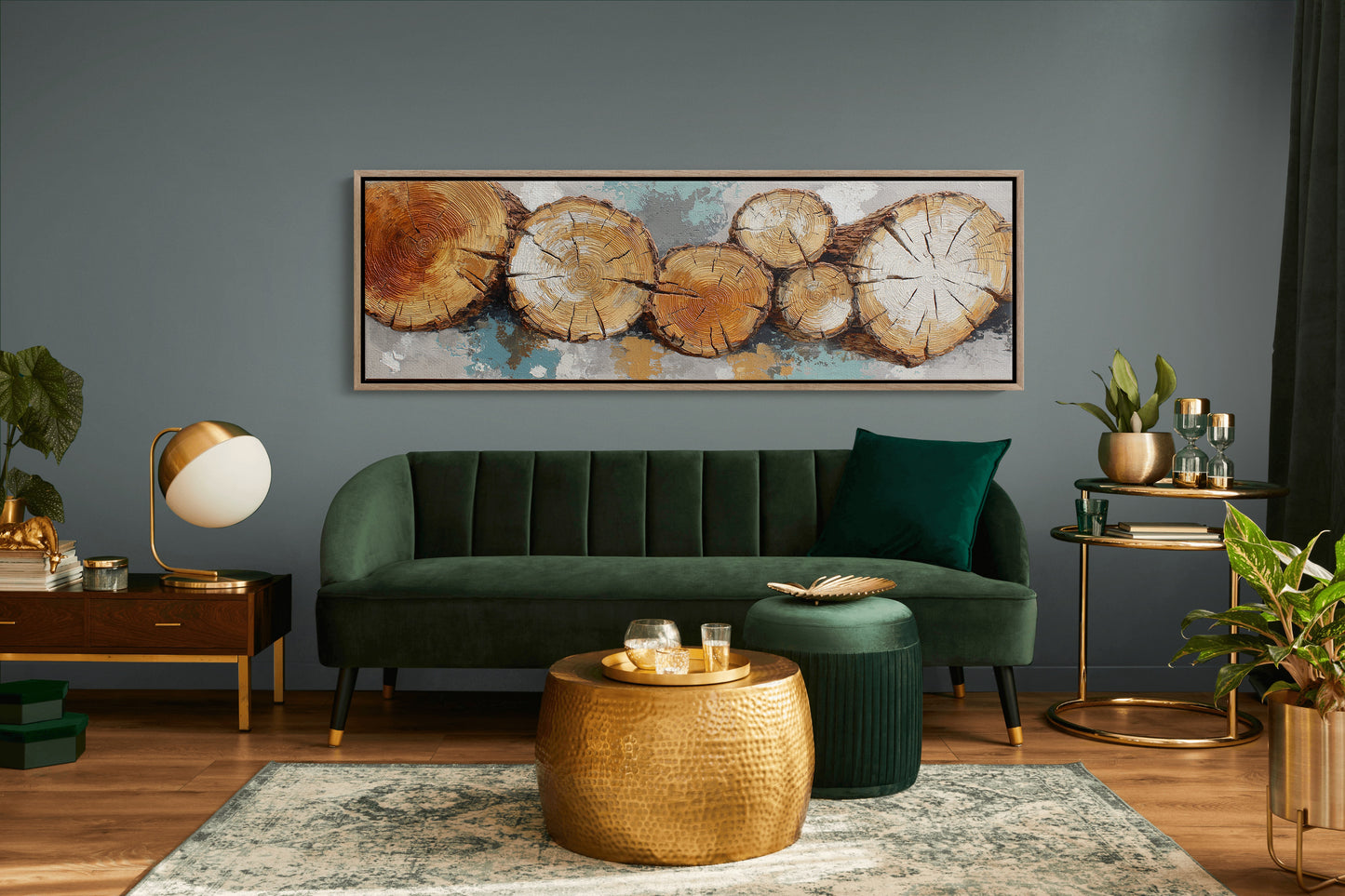 Rustic Wood Log Cross Section Wall Art