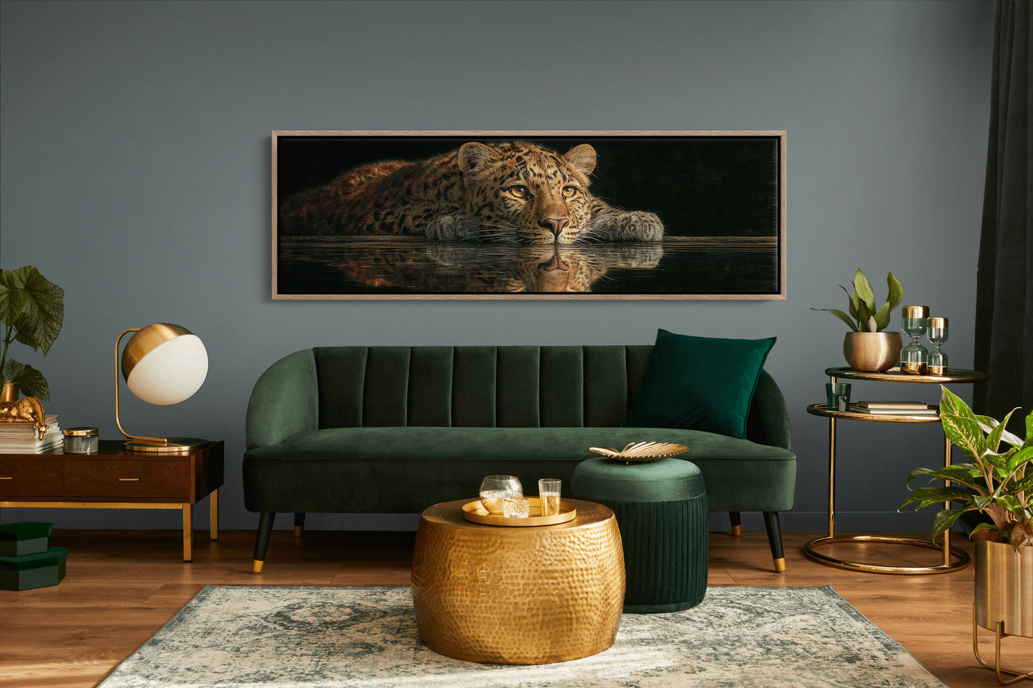 Resting Leopard Reflection