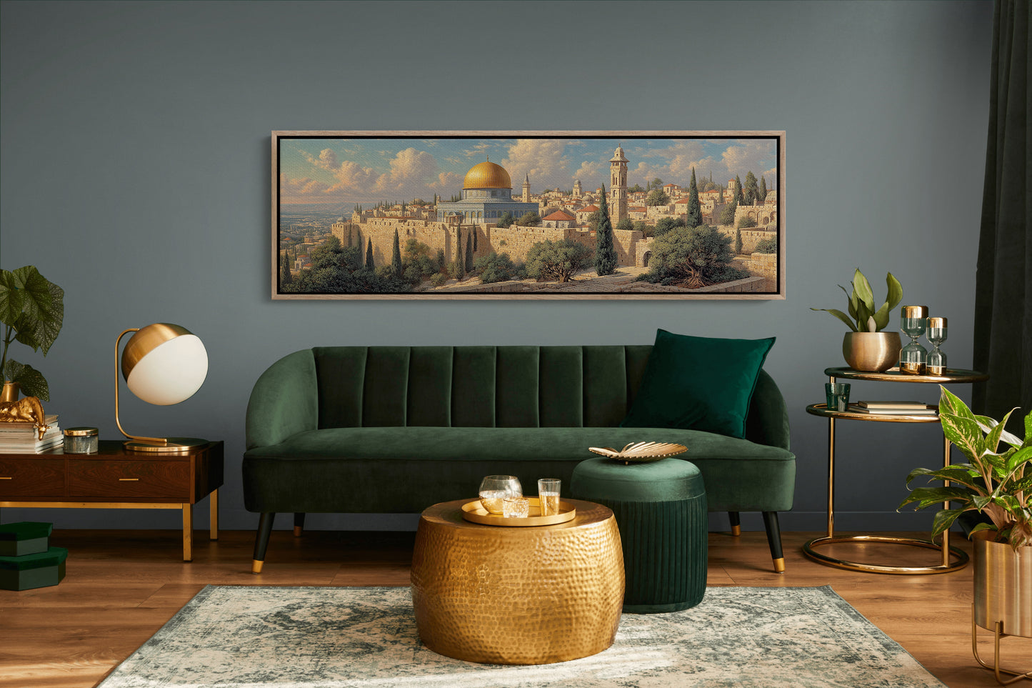 Golden Dome Above the Ancient Walls