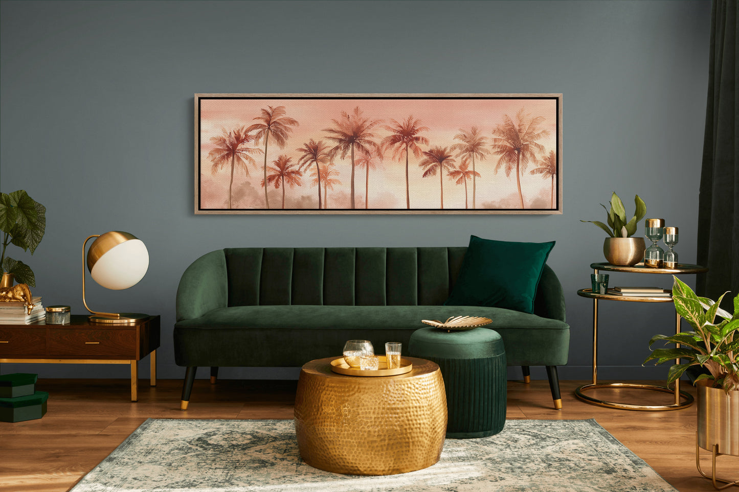 Palms in a Peach-Tinted Breeze