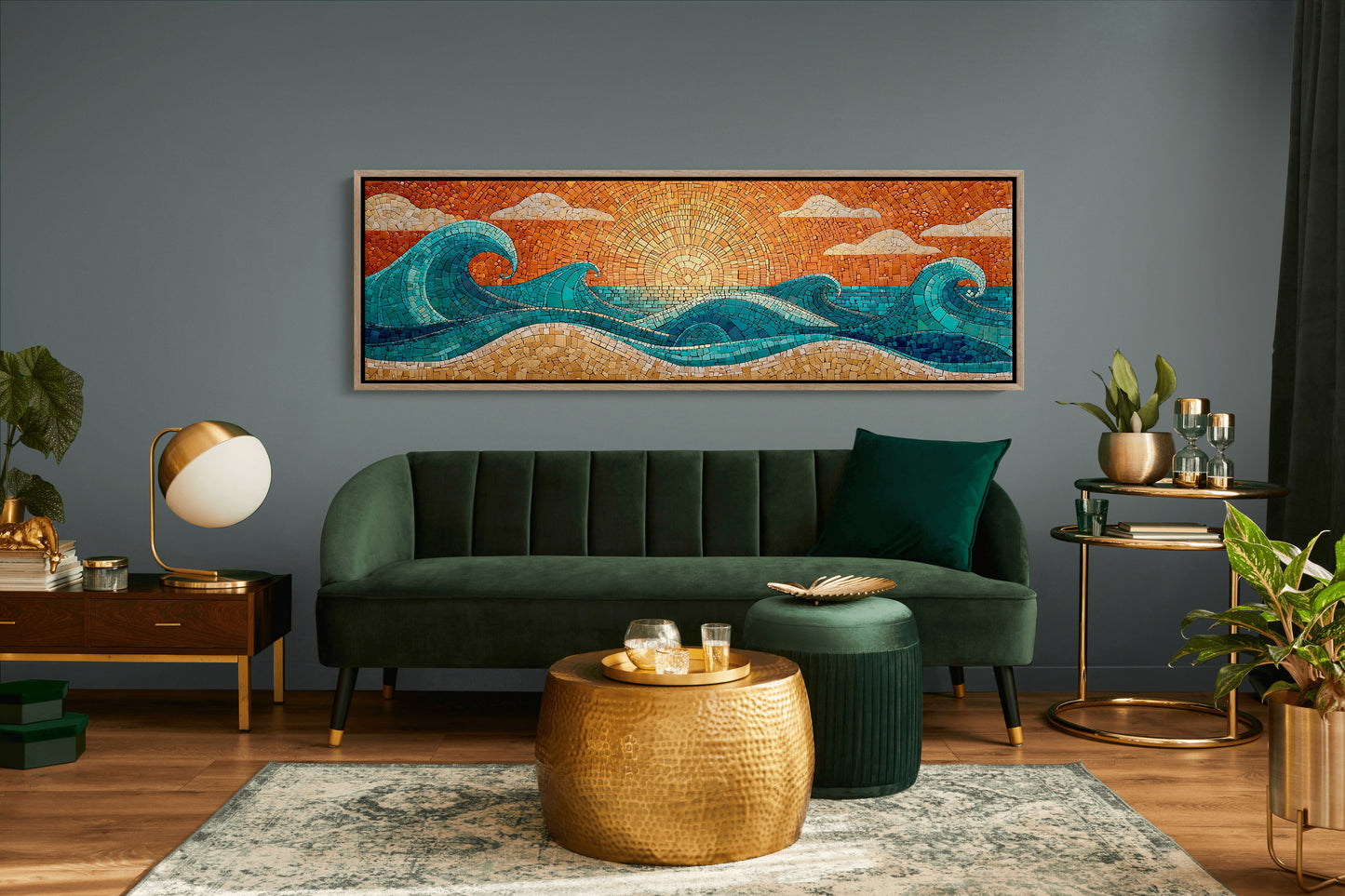 Sunrise Waves in Mosaic Light