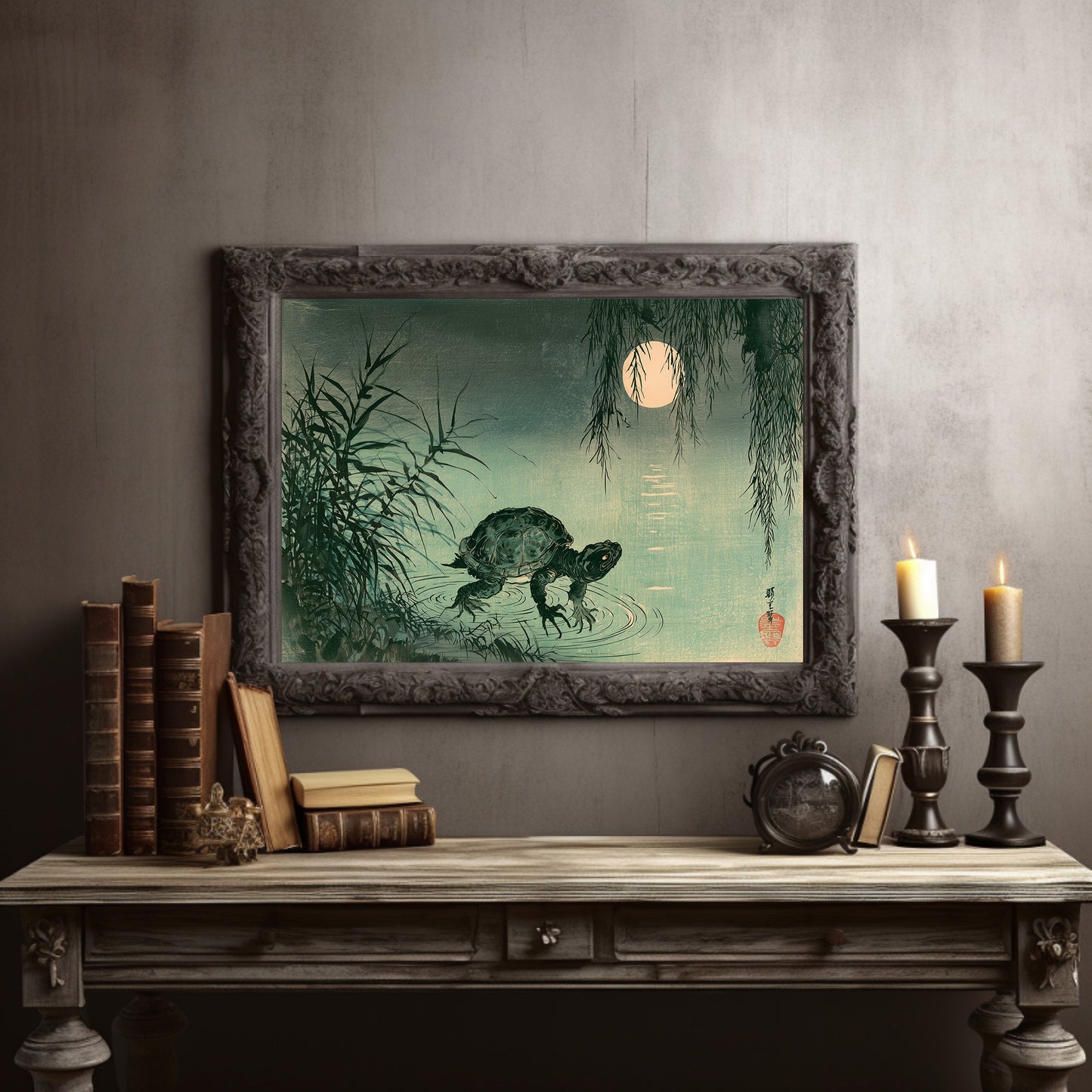 Turtle Beneath the Willow Moon