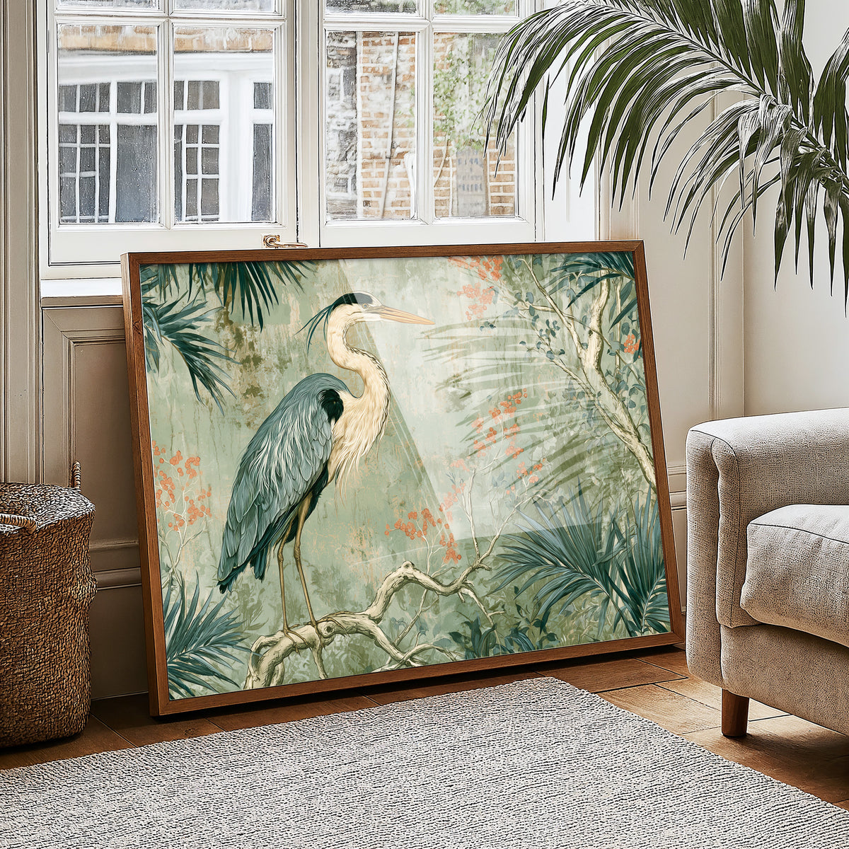Heron Among Coral Berries