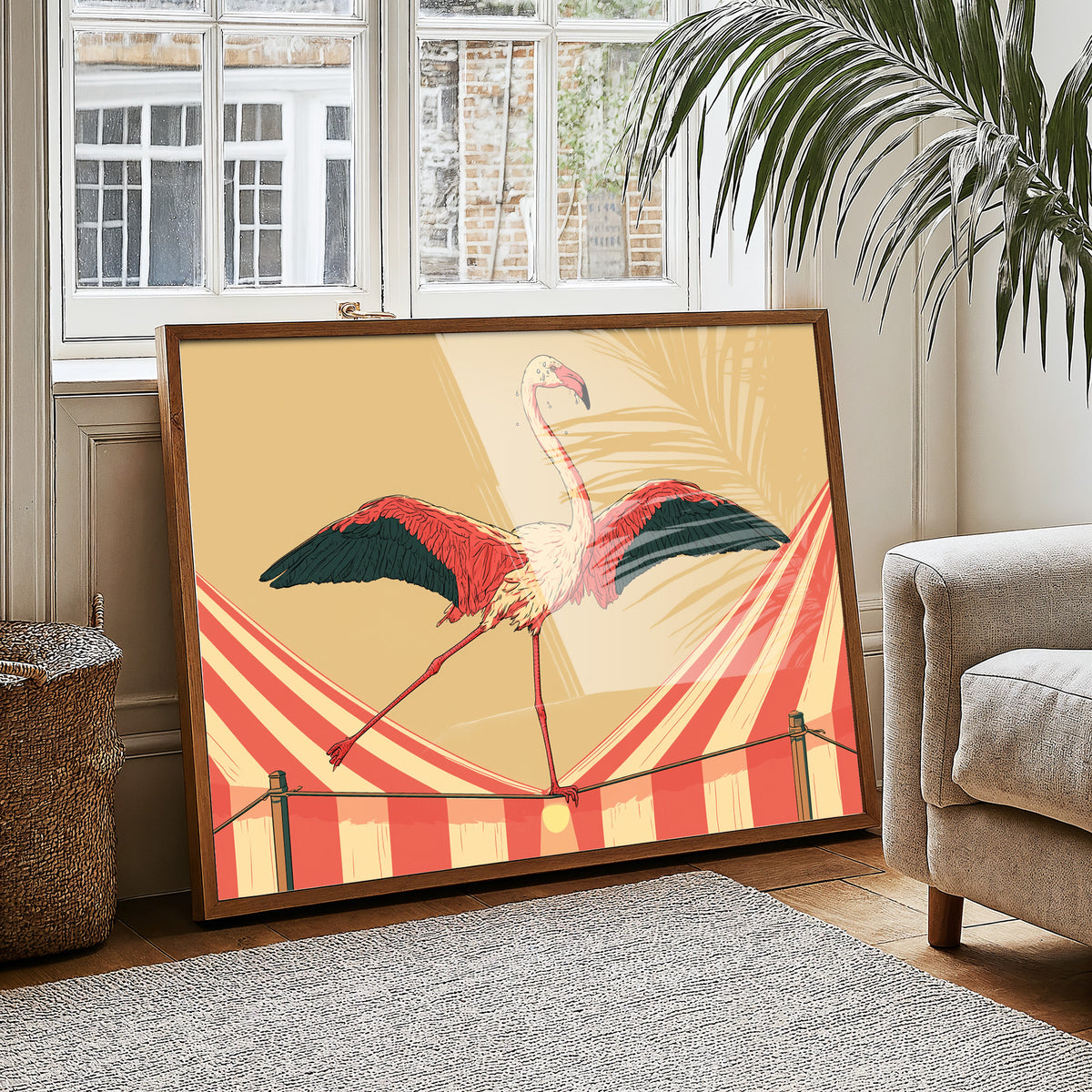 Flamingo Tightrope Circus Act
