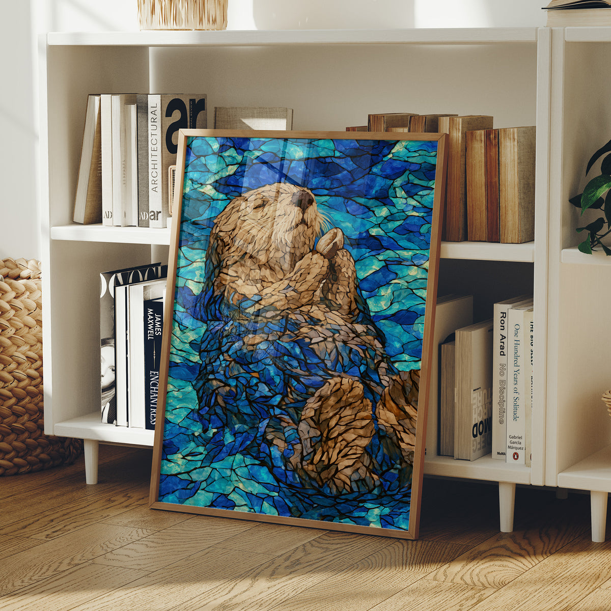 Stained Glass Otter Float