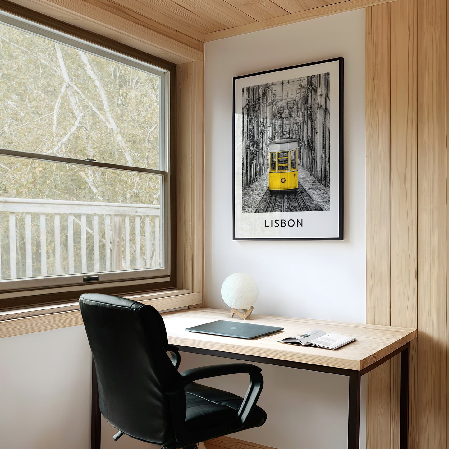 Bica Tram, Yellow on Grey