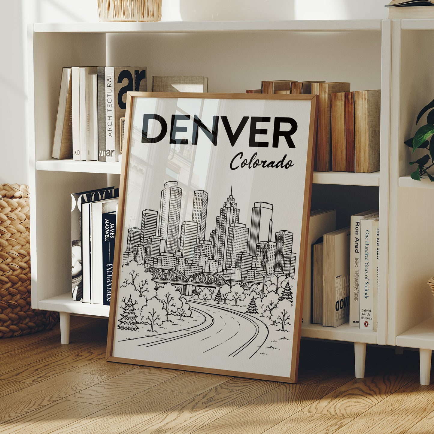 Denver, Winding Road Line Art