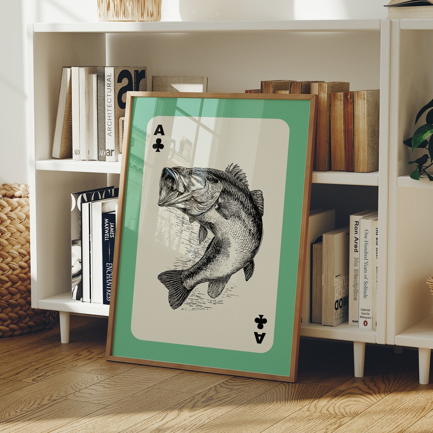 Ace of Bass — Clubs Playing Card Wildlife Print