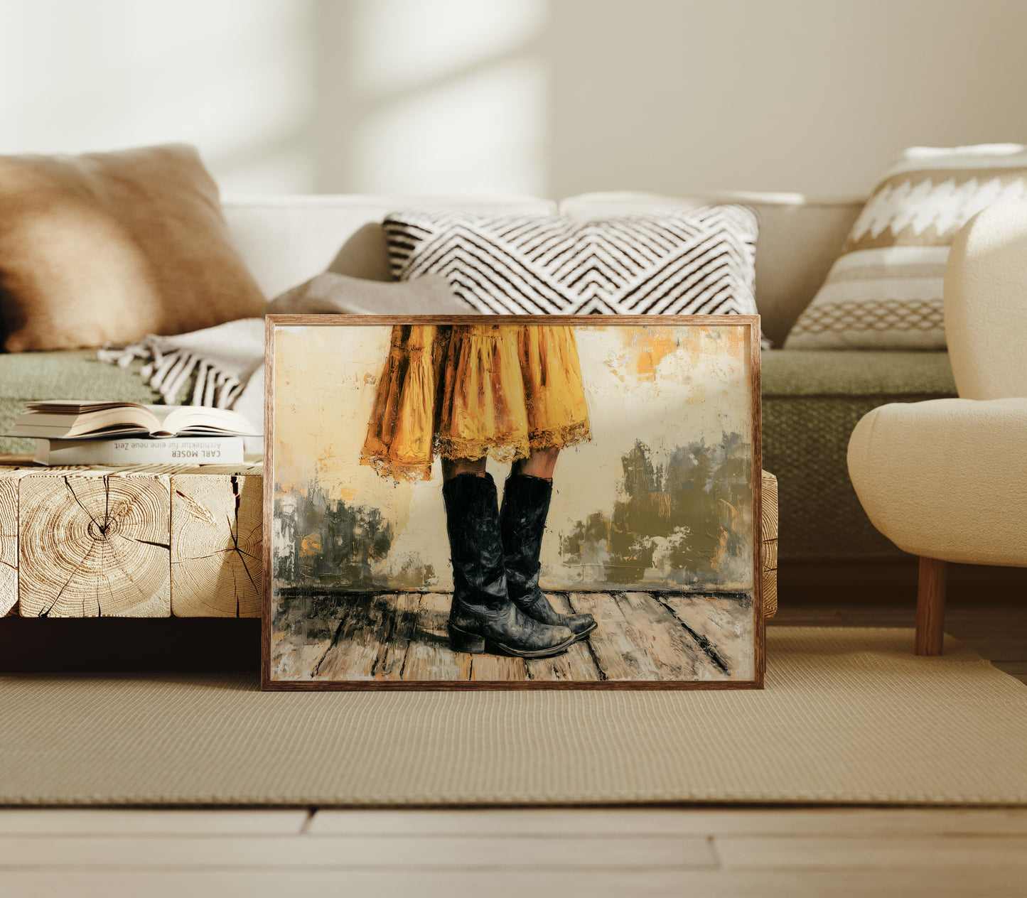 Marigold Skirt, Midnight Boots