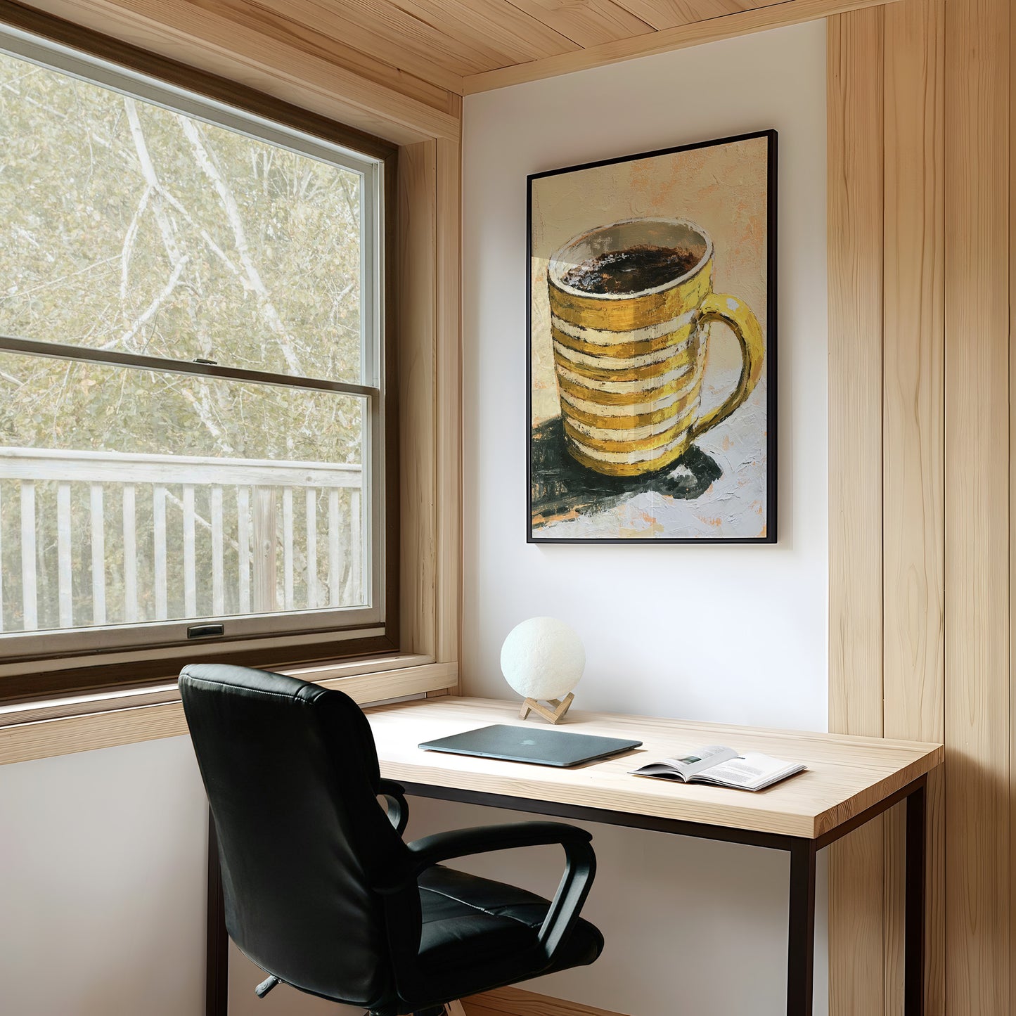 Striped Mug, Strong Coffee