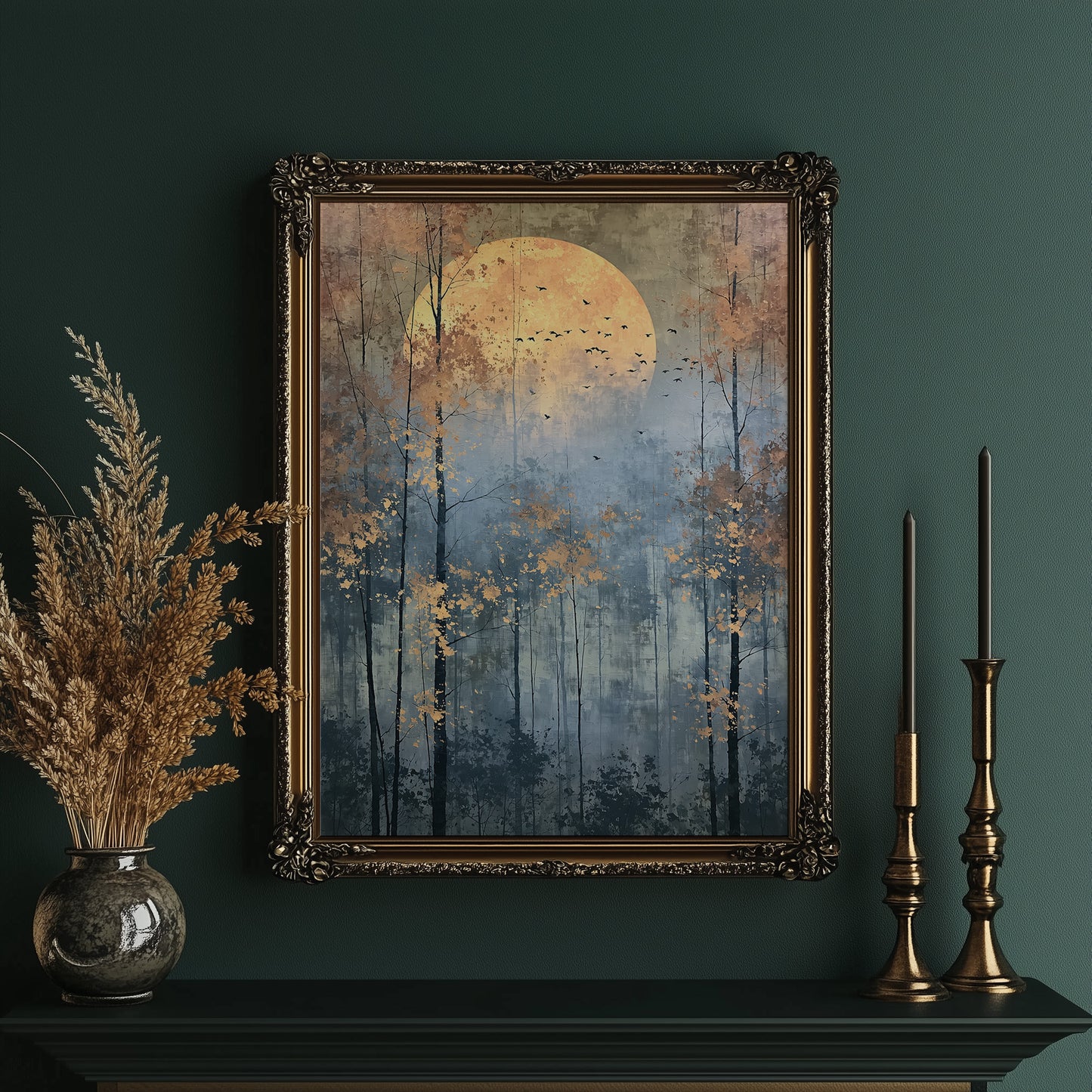Autumn Gold Beneath the Harvest Moon