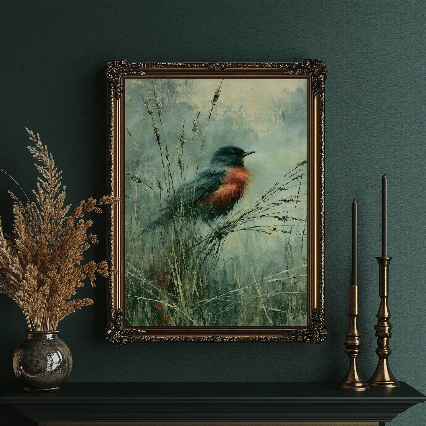 Robin Among the Dewgrass