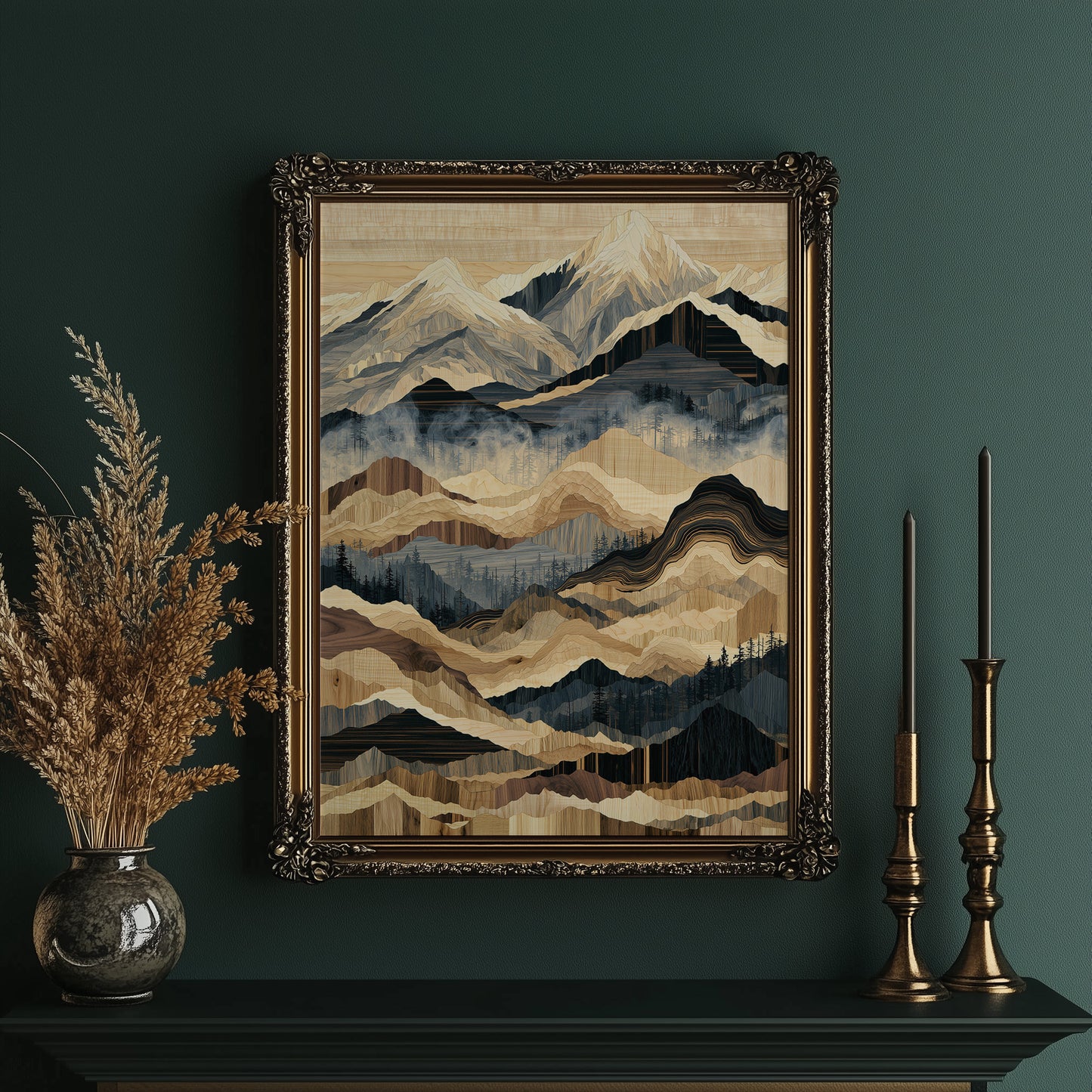 Mountains in Marquetry