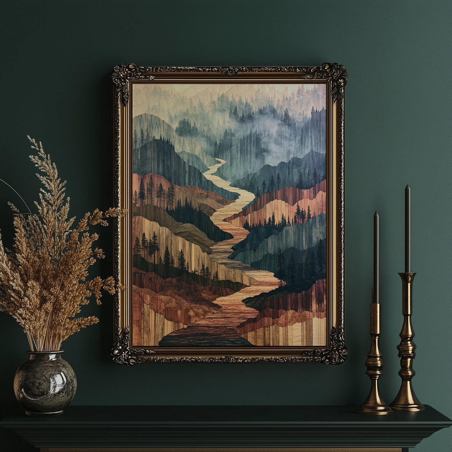 River Canyon in Marquetry