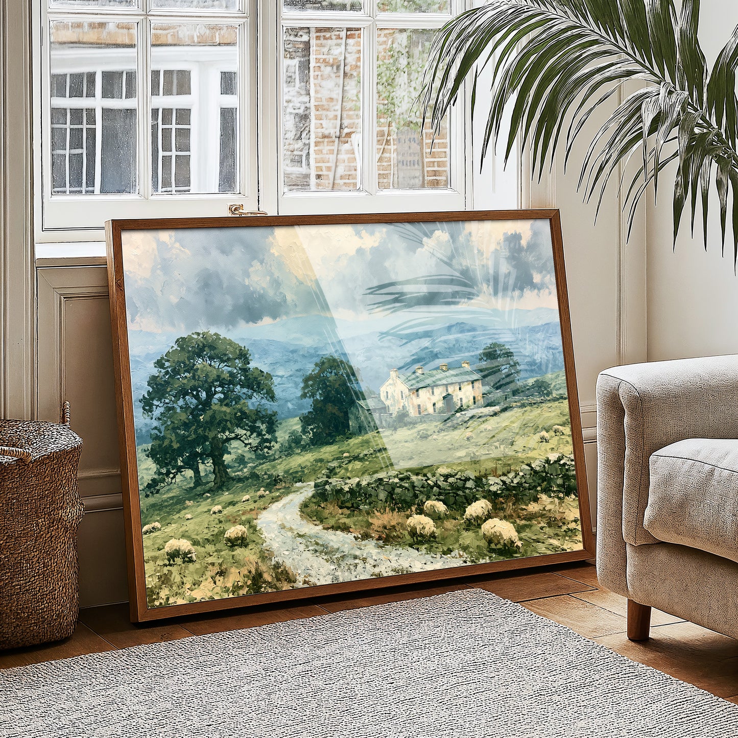 Stone Wall Farmhouse, Grazing Flock
