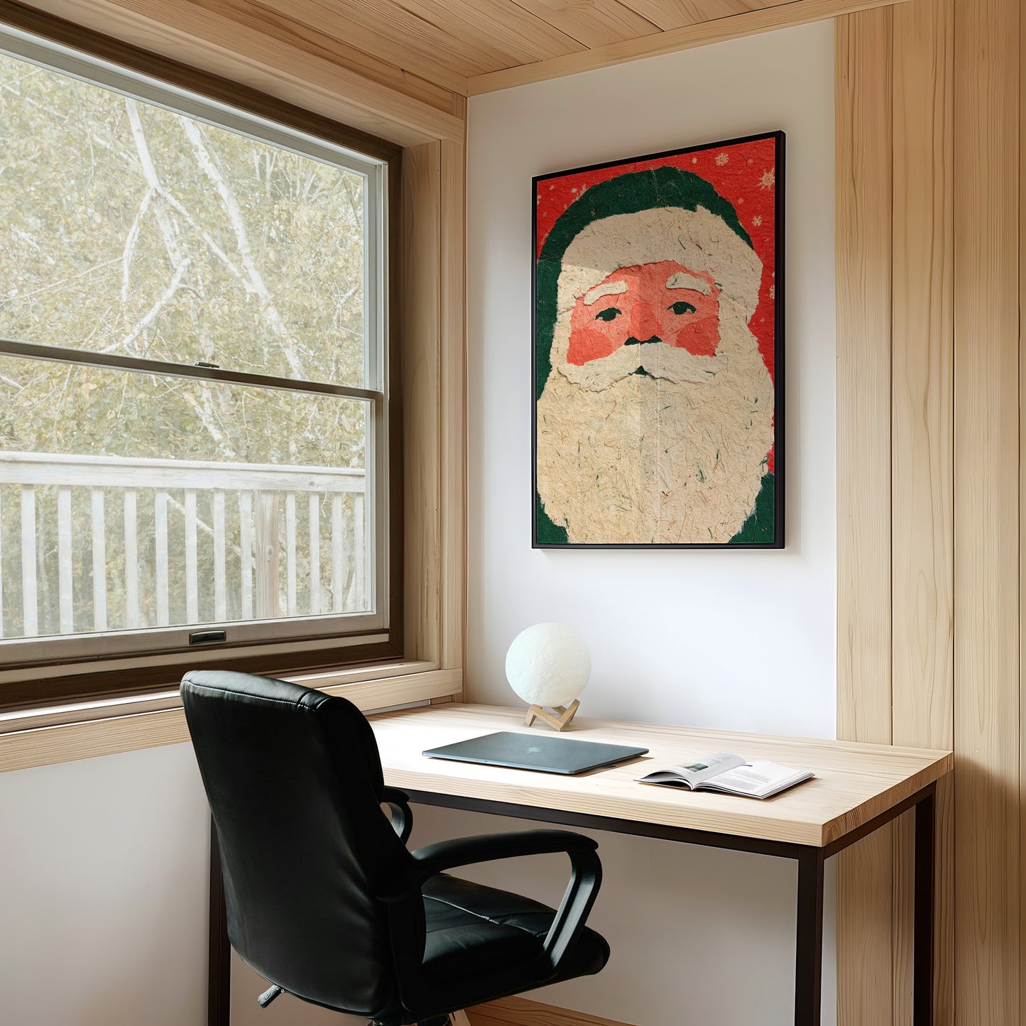 Santa in Torn Paper