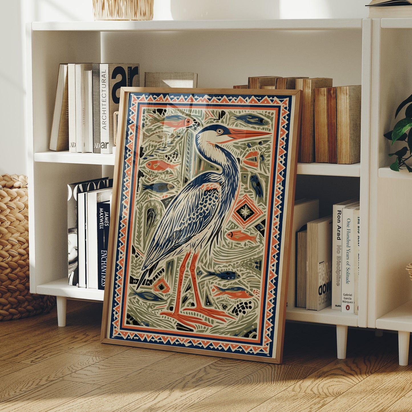 Heron Among The Reeds