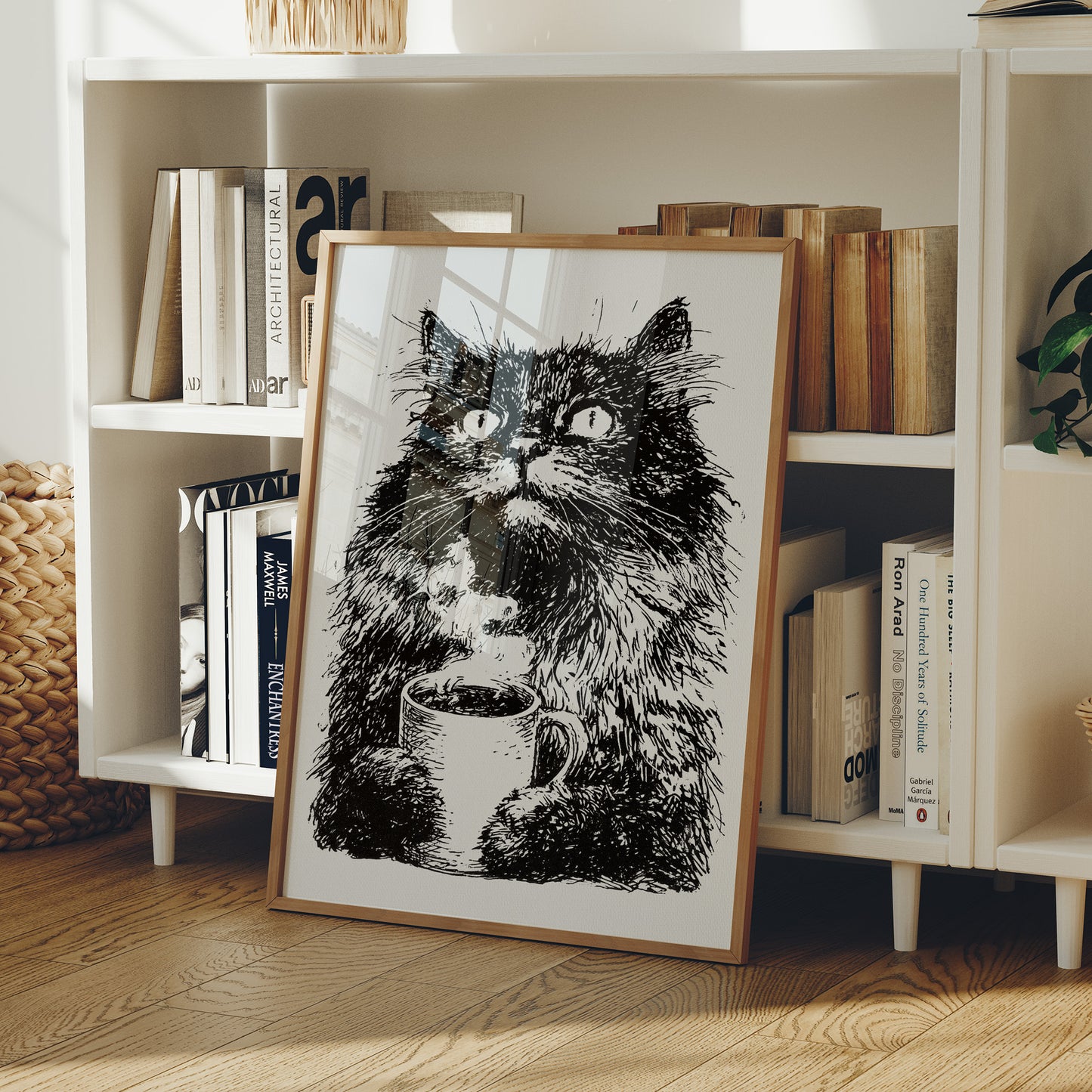 Cat Needs Coffee First