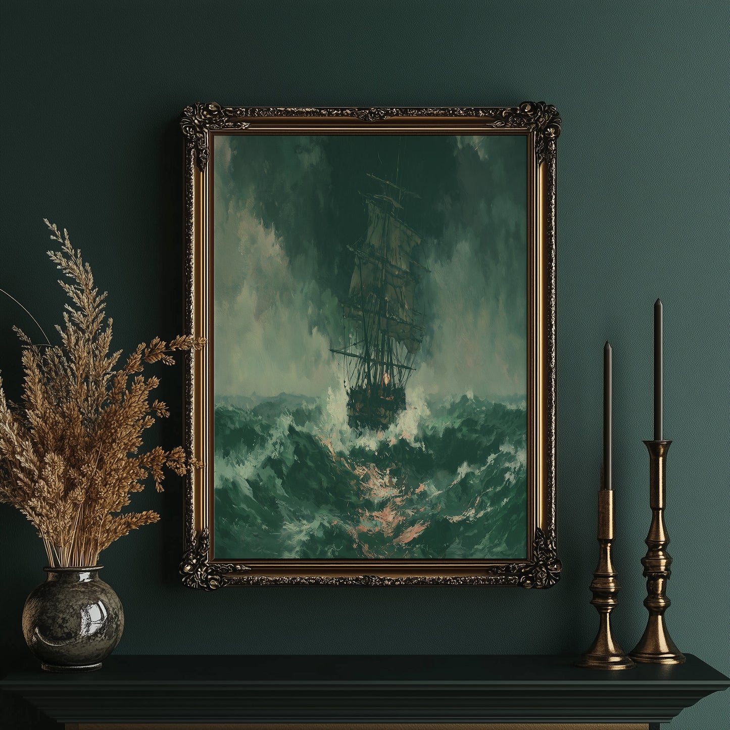 Ghost Ship in Green Squall
