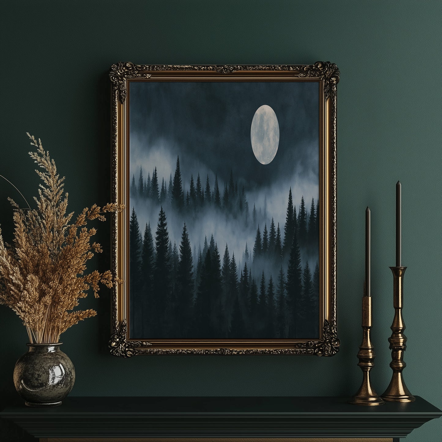 Moonrise Over the Pines