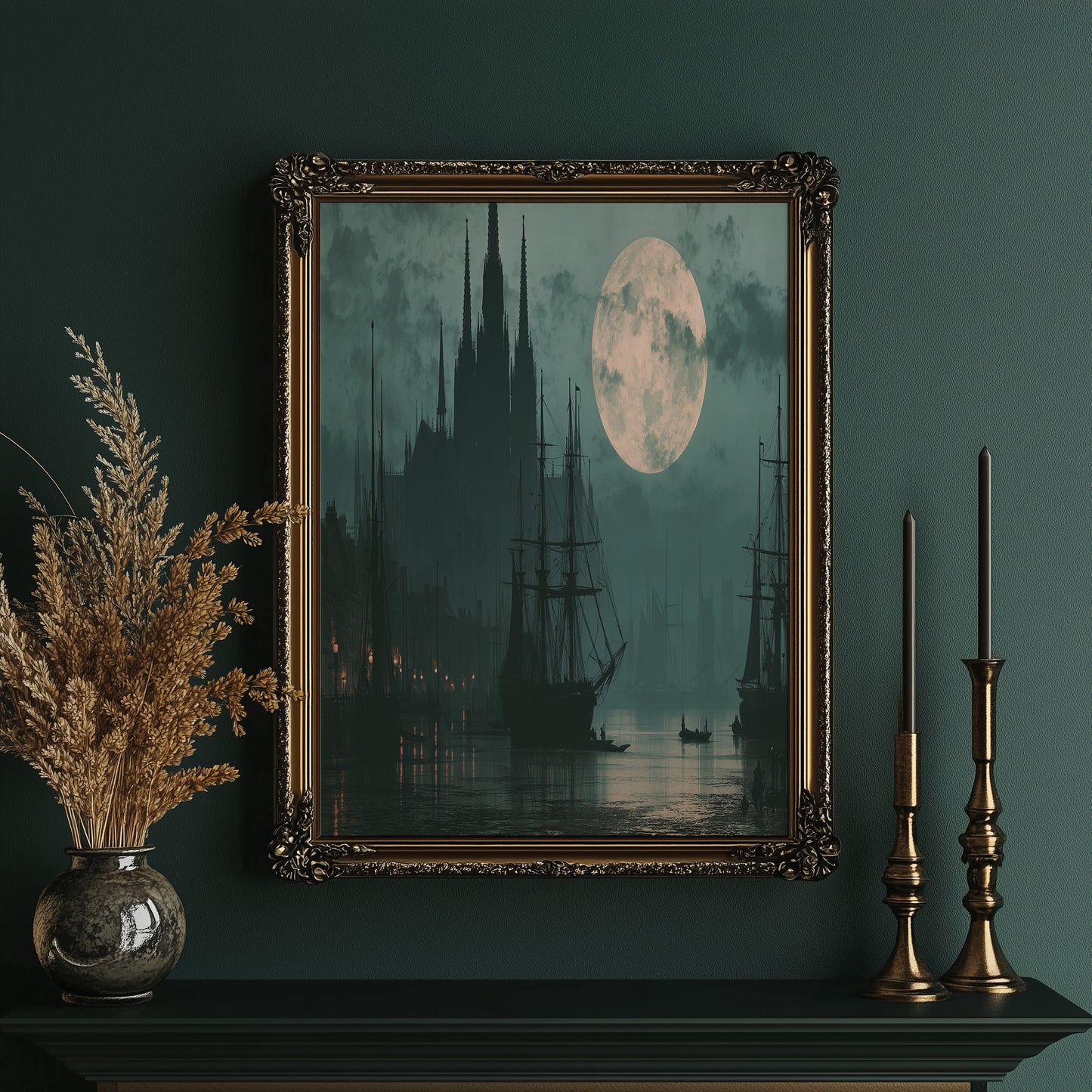 Moon Over the Old Harbor