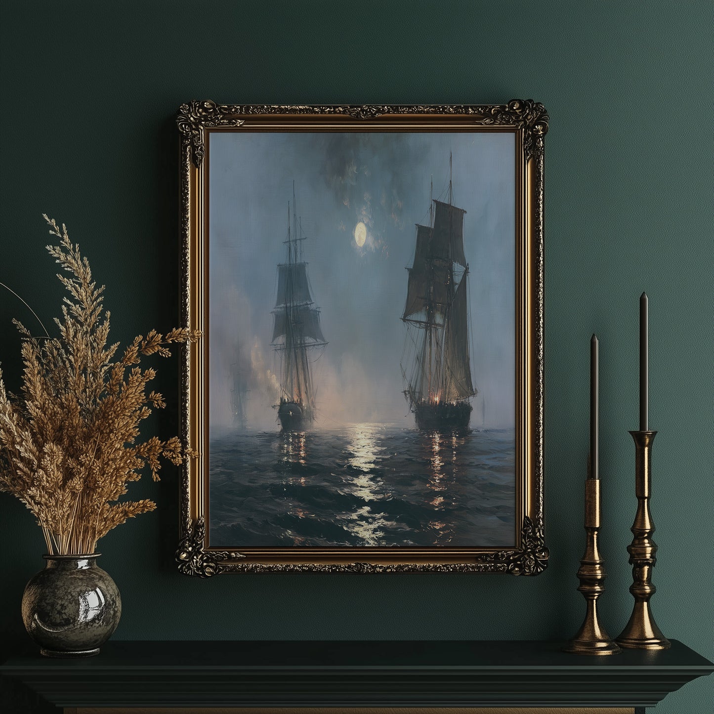 Ghost Ships at Moonrise