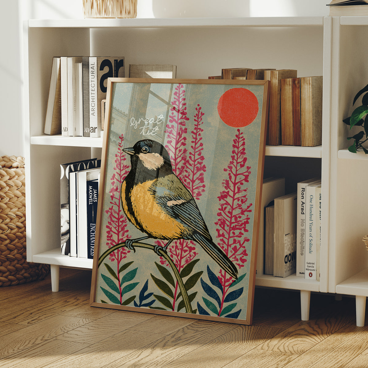 Great Tit and Rising Sun