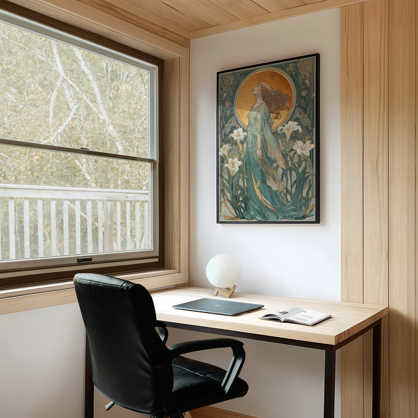 Gilded Grace Among Lilies