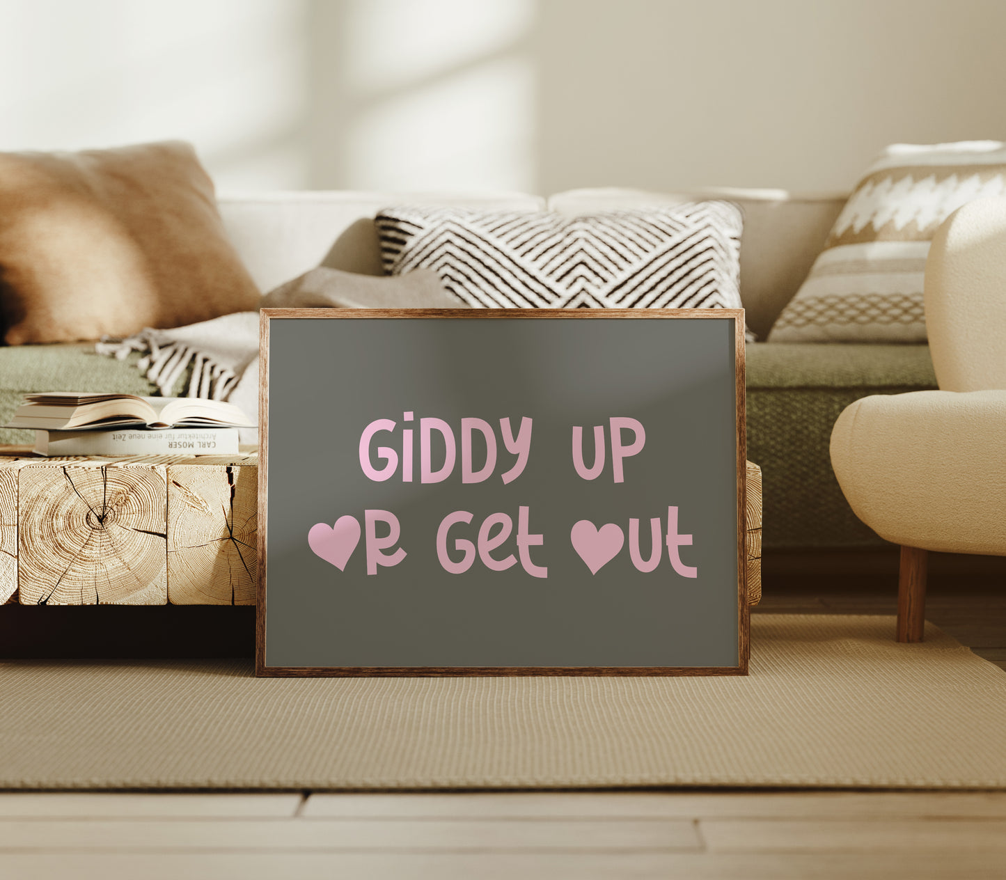 Giddy Up or Get Out Western Wall Art