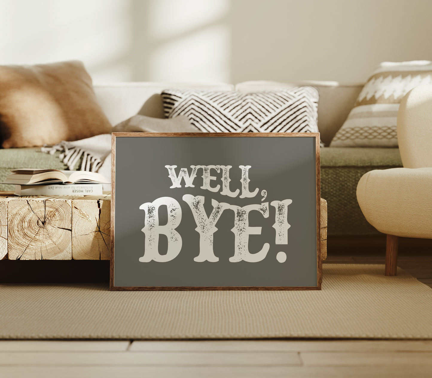 Well Bye Western Quote Wall Art