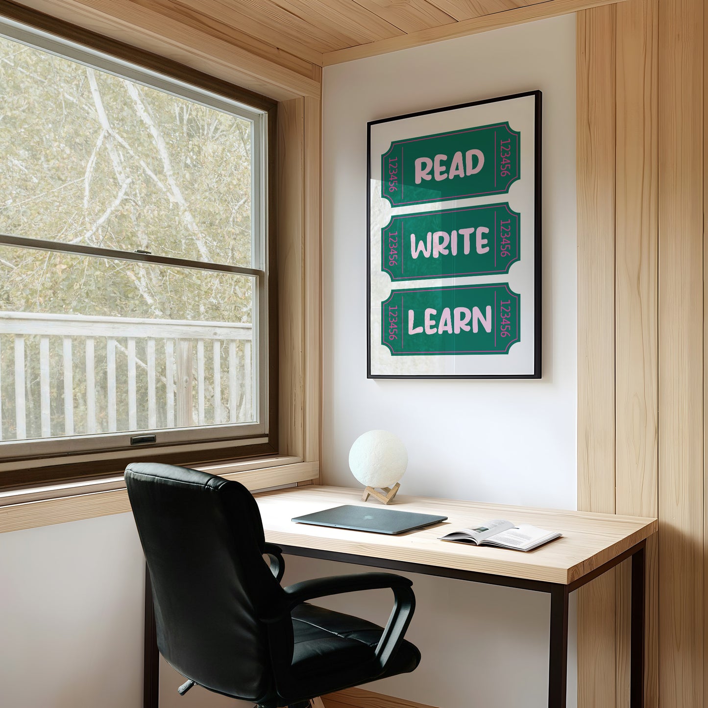 Read Write Learn Ticket Art