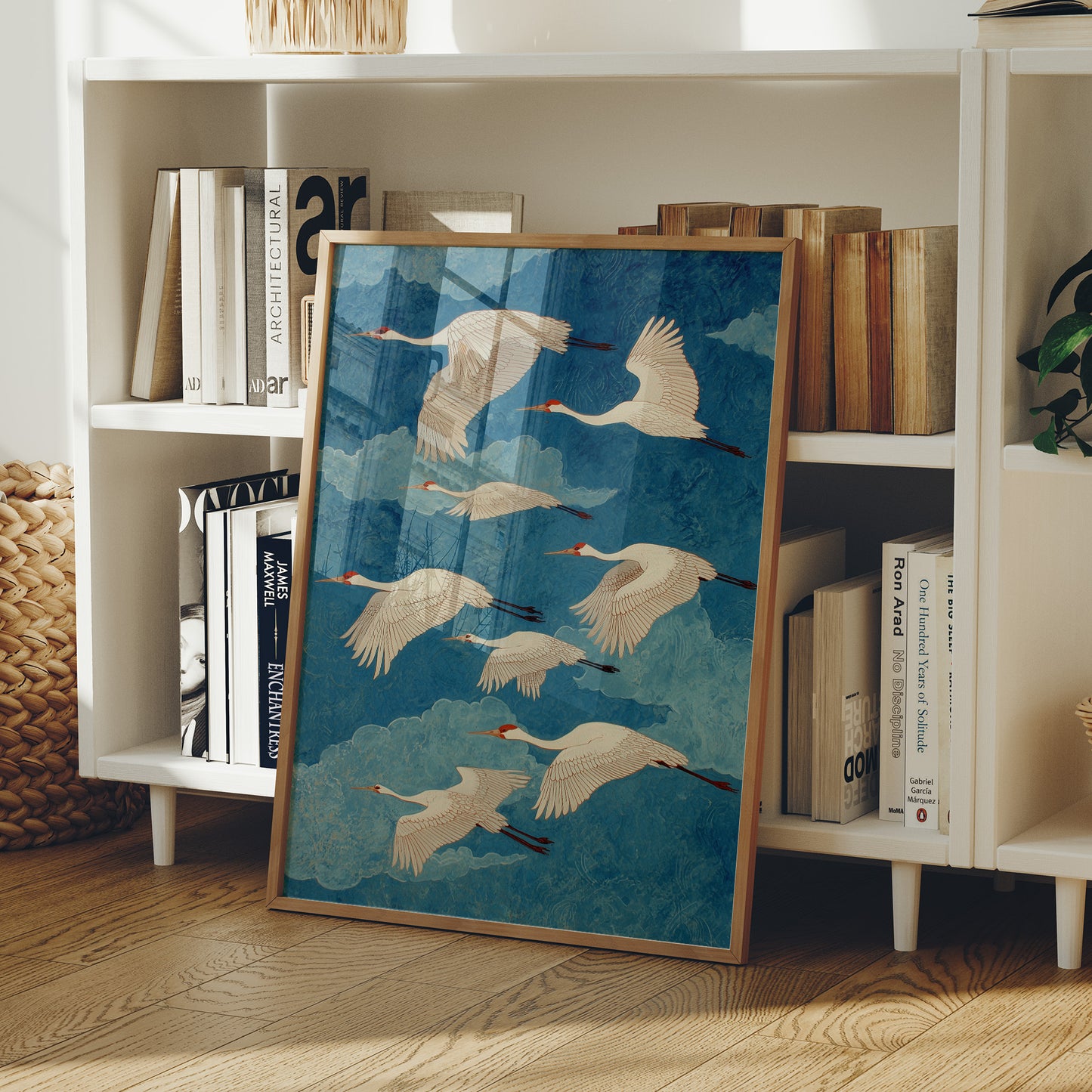 Eight Cranes and a Blue Forever