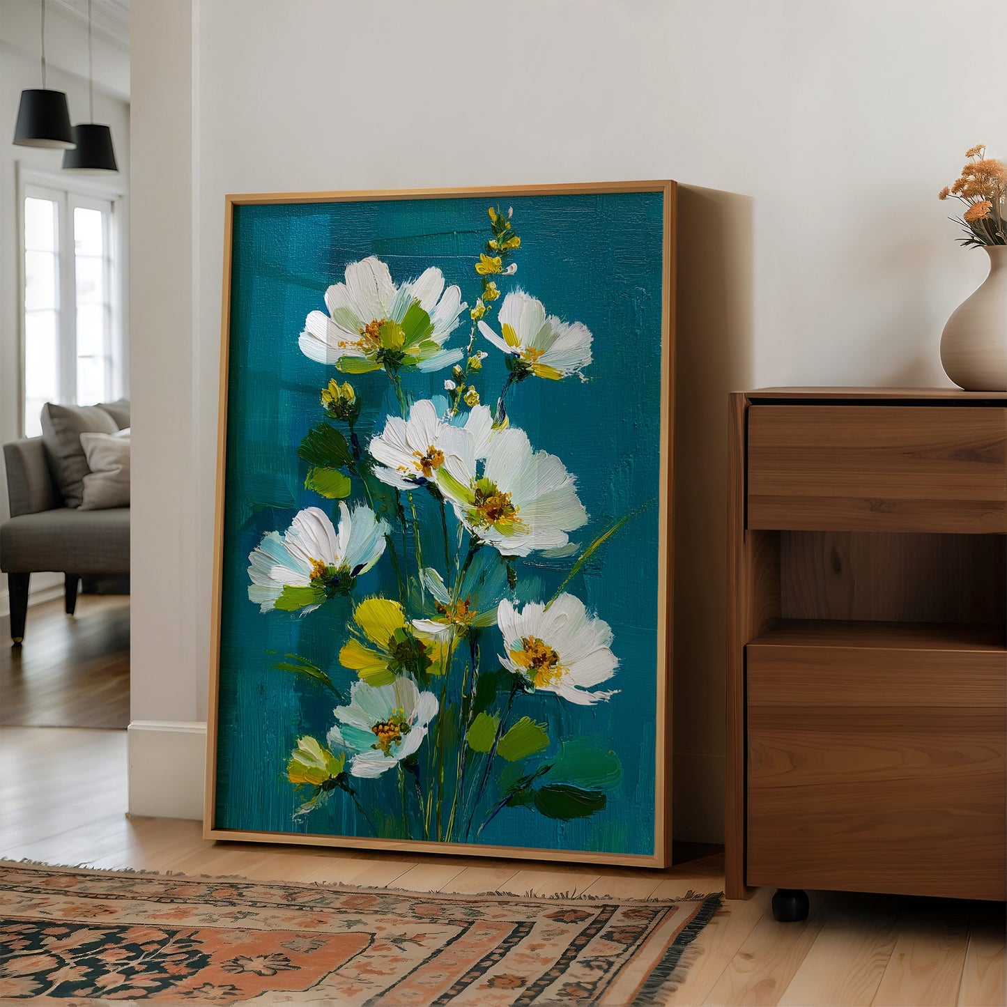 Wild and White Against the Teal