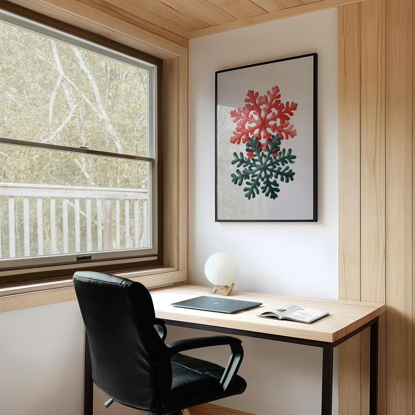 Two Snowflakes, Christmas Colors
