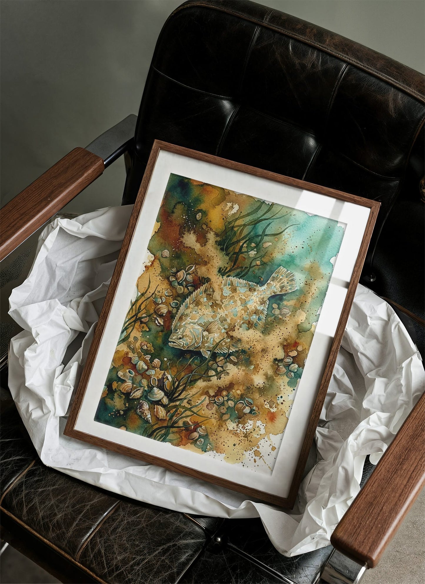 Sandy Camouflage: Watercolor Flounder Study