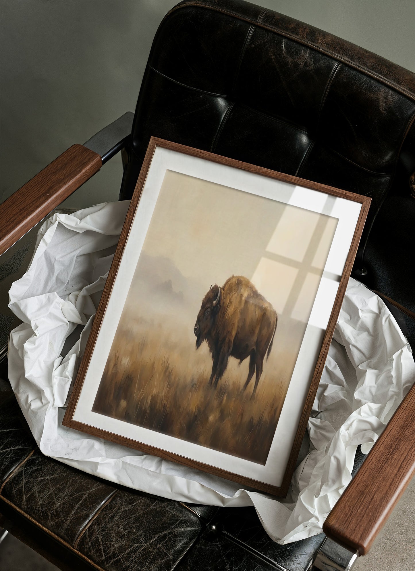 Bison in the Amber Haze