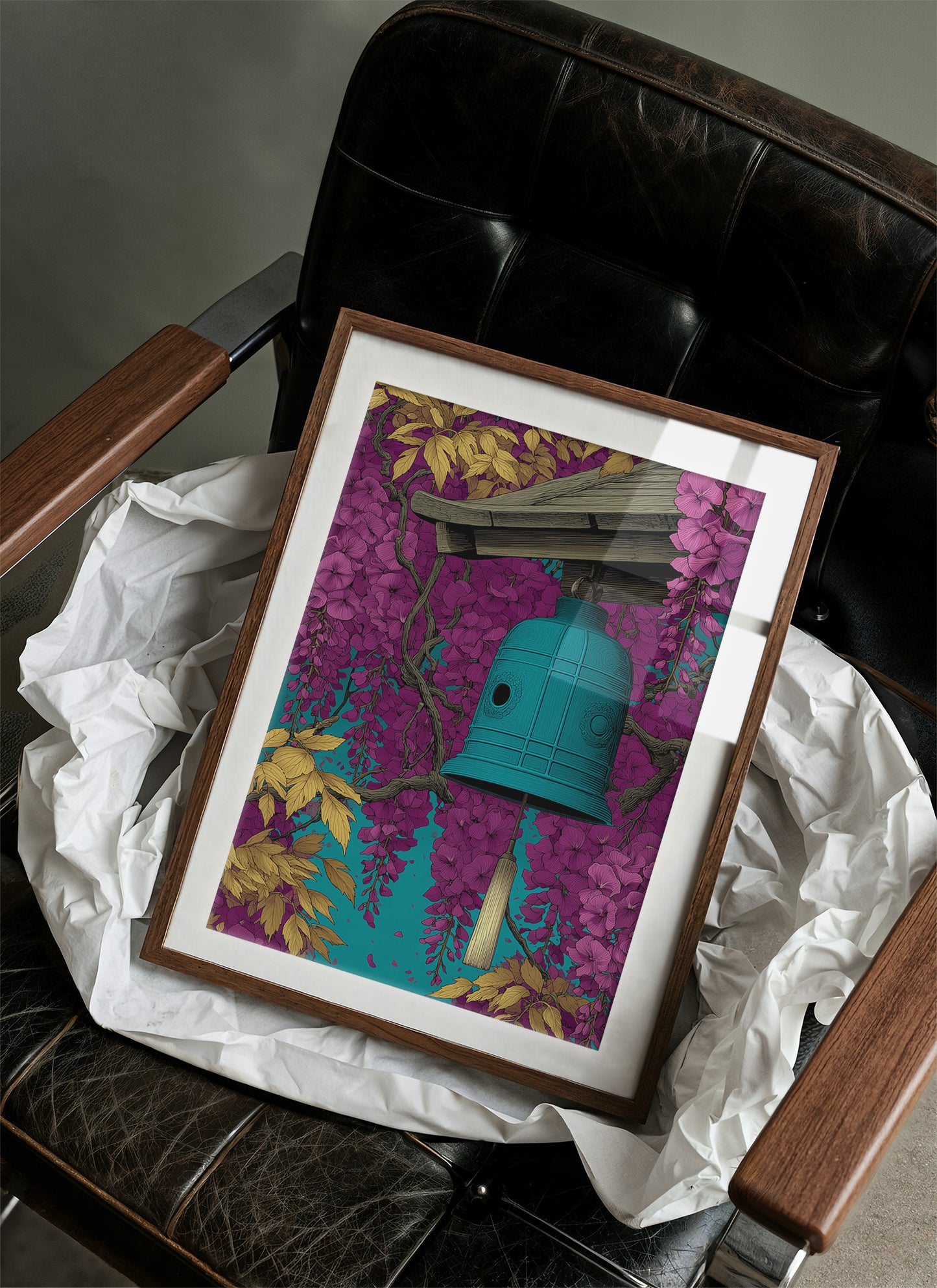 Temple Bell in Wisteria