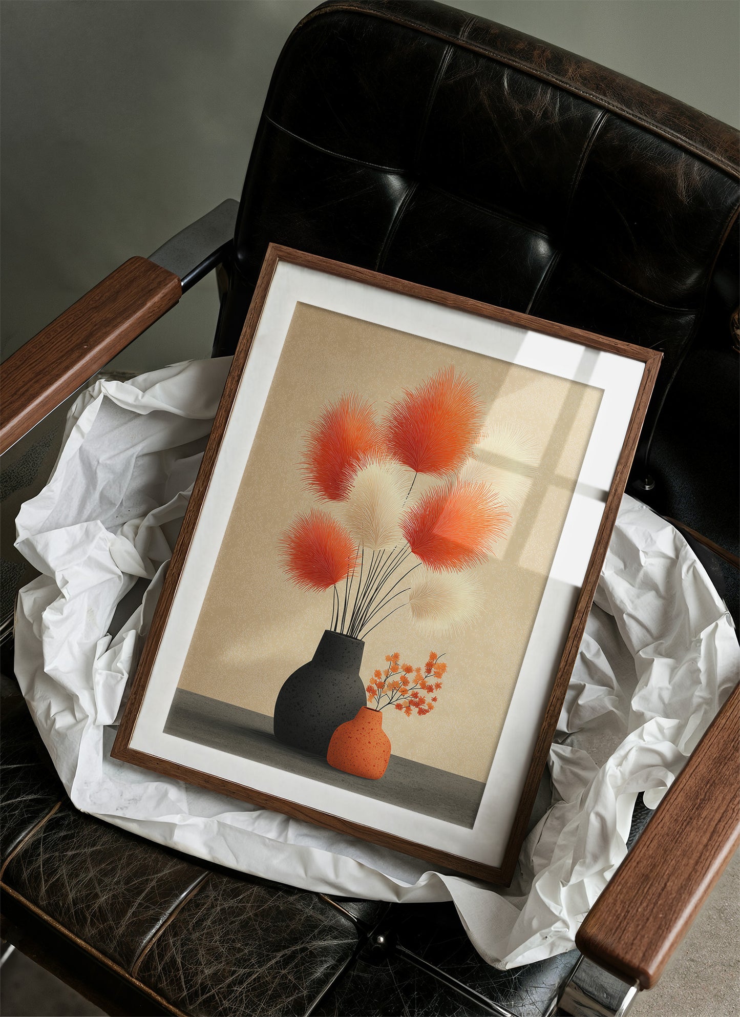 Pampas Plumes in Terracotta