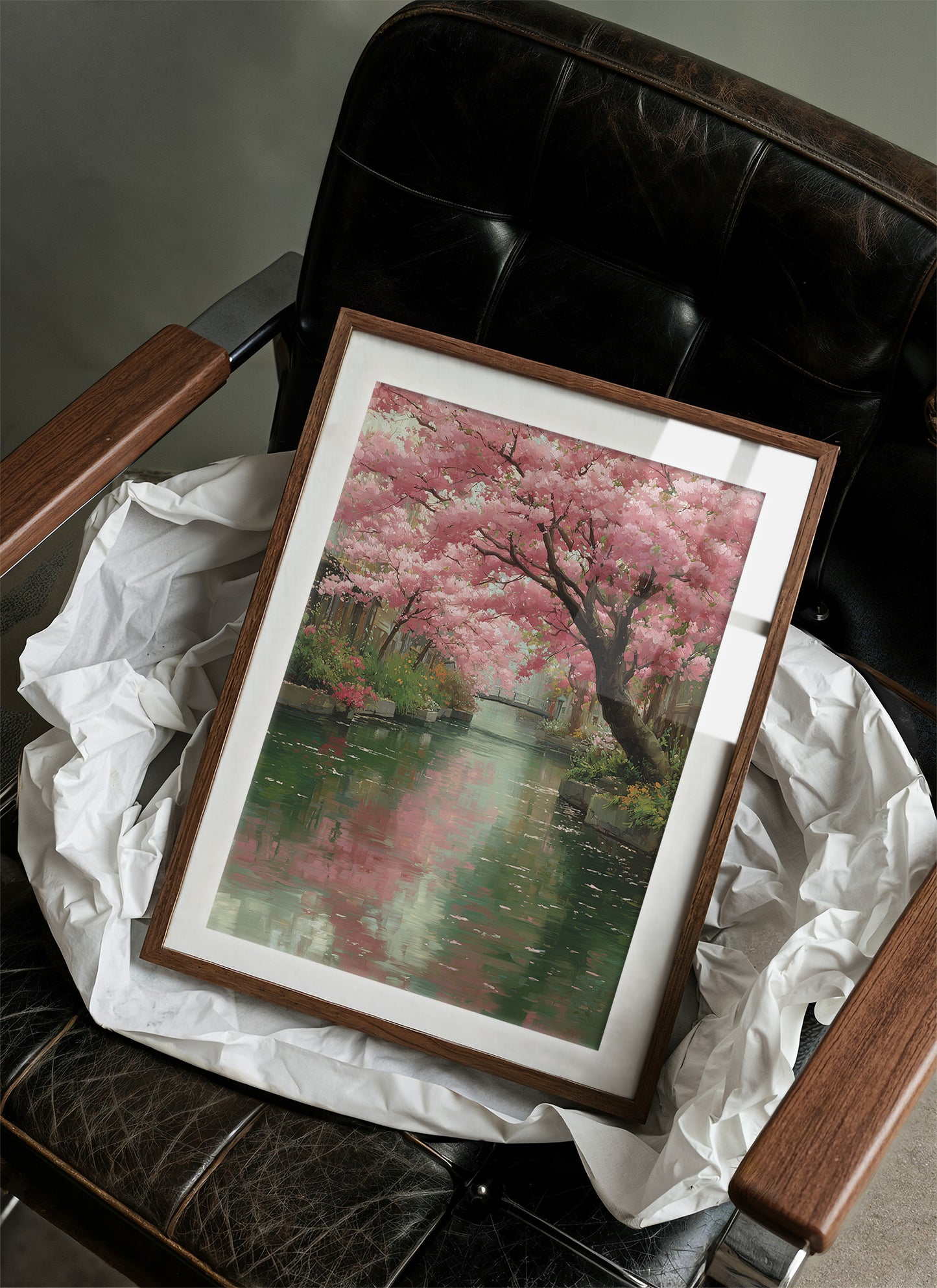 Blossoms Over the Green Canal